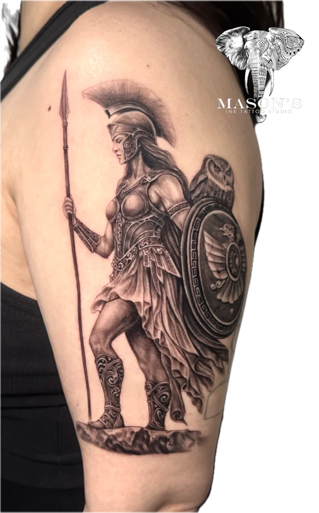 Mythology, Realism tattoo by Bejus at Mason's Ink Tattoo Studio, Bali