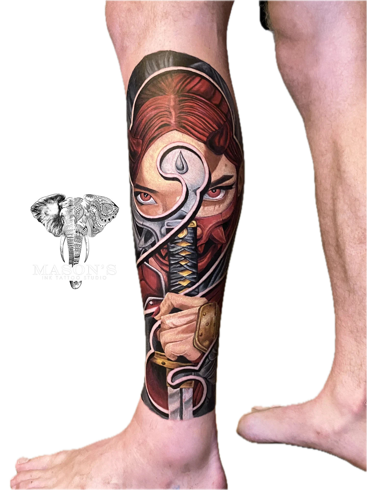 Japanese Color tattoo by Bejus at Mason's Ink Tattoo Studio, Bali