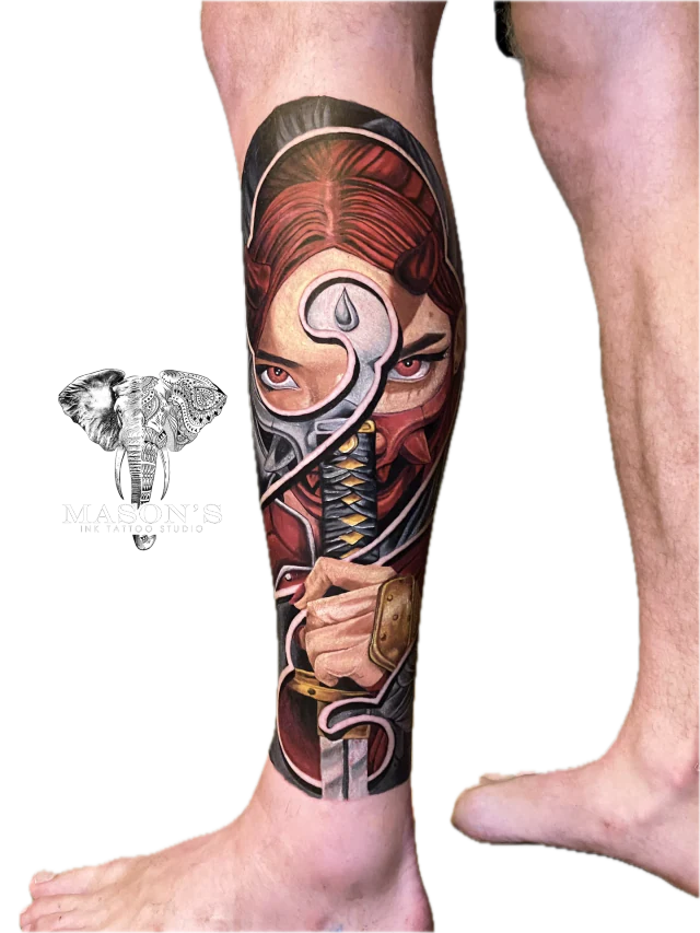 Japanese Color tattoo by Bejus at Mason's Ink Tattoo Studio, Bali