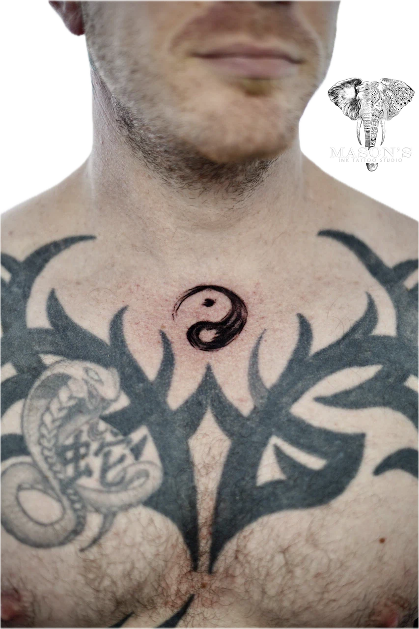 Abstract Yin Yang Tattoo Design - Abstract tattoo by Mason's Ink Tattoo Studio, Bali