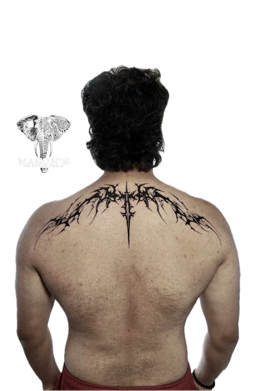 Custom Abstract Tattoo - Abstract tattoo by Mason's Ink Tattoo Studio, Bali