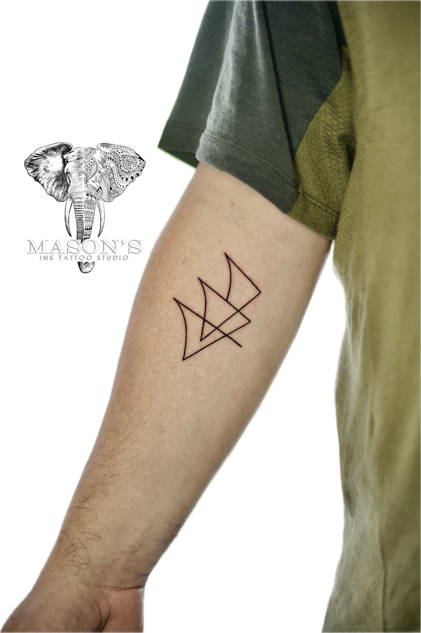 Fine Line Abstract Line Tattoo Design - Abstract tattoo by Mason's Ink Tattoo Studio, Bali