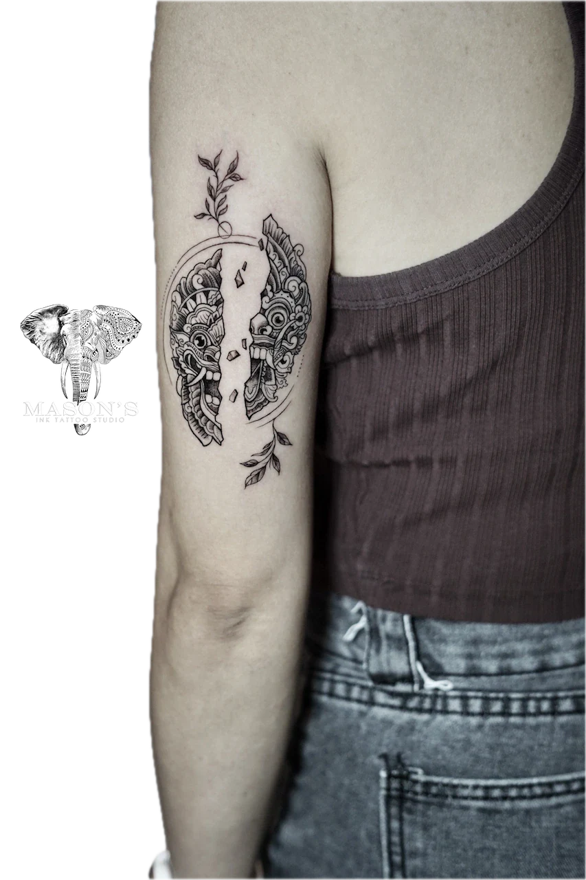 Barong Hand Tattoo Design - Barong tattoo by Mason's Ink Tattoo Studio, Bali