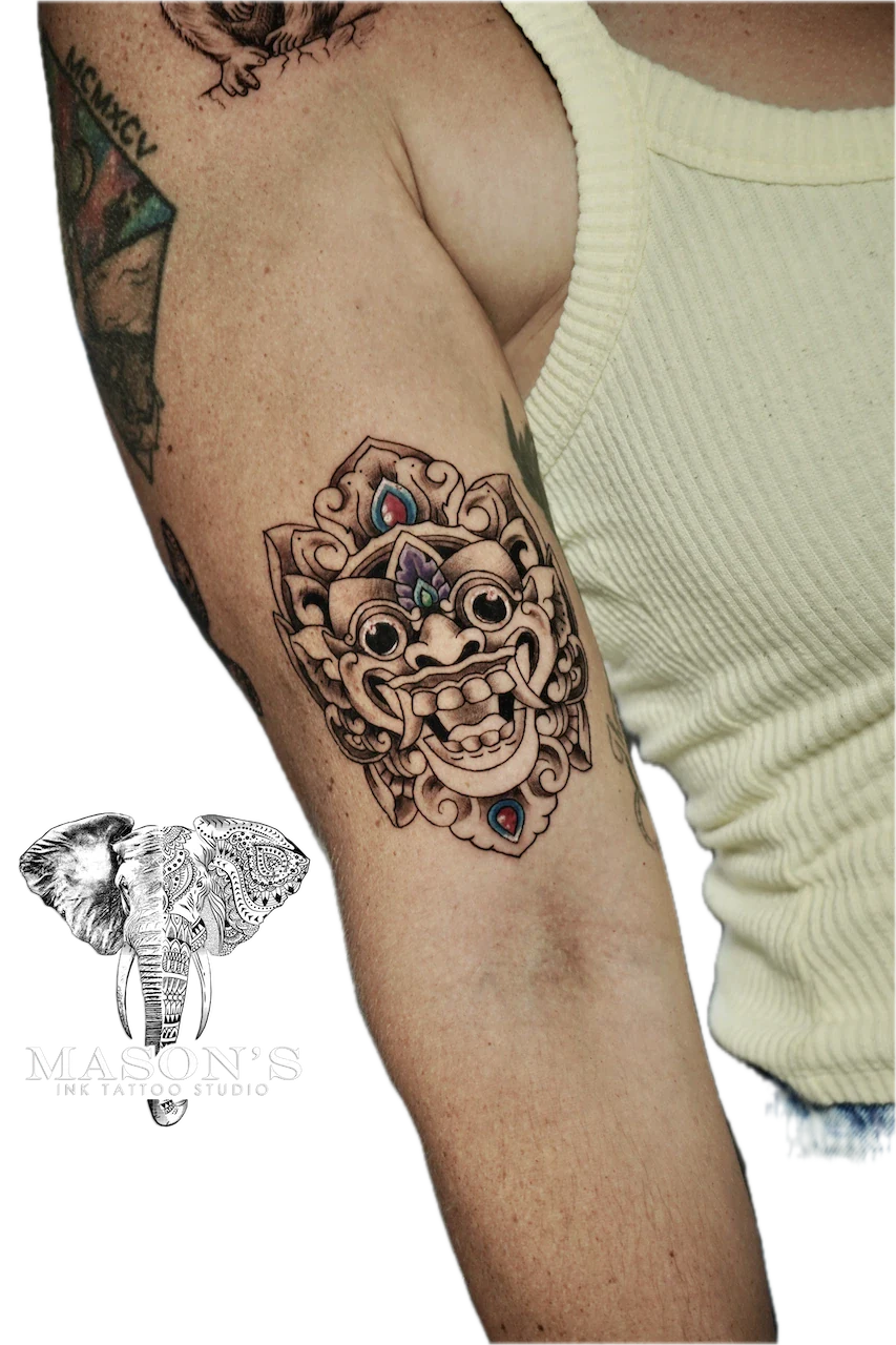 Barong Tattoo by Mason’s Ink by Mason's Ink Tattoo Studio, Bali