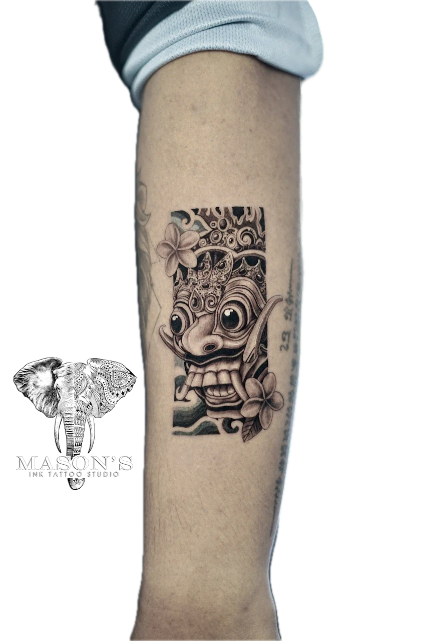 Rangda Barong Tattoo Design - Barong tattoo by Mason's Ink Tattoo Studio, Bali