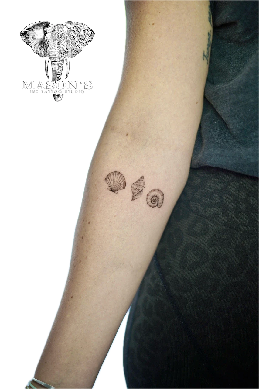 Black and Grey Snail Tattoo Design - Black & Grey tattoo by Mason's Ink Tattoo Studio, Bali