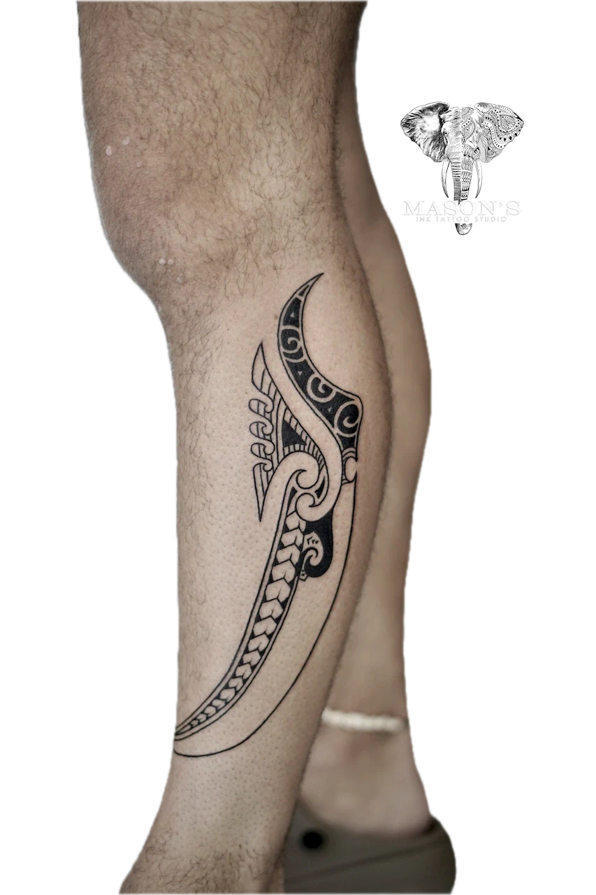 Black and Grey Ornamental Tattoo Design - Black & Grey tattoo by Mason's Ink Tattoo Studio, Bali