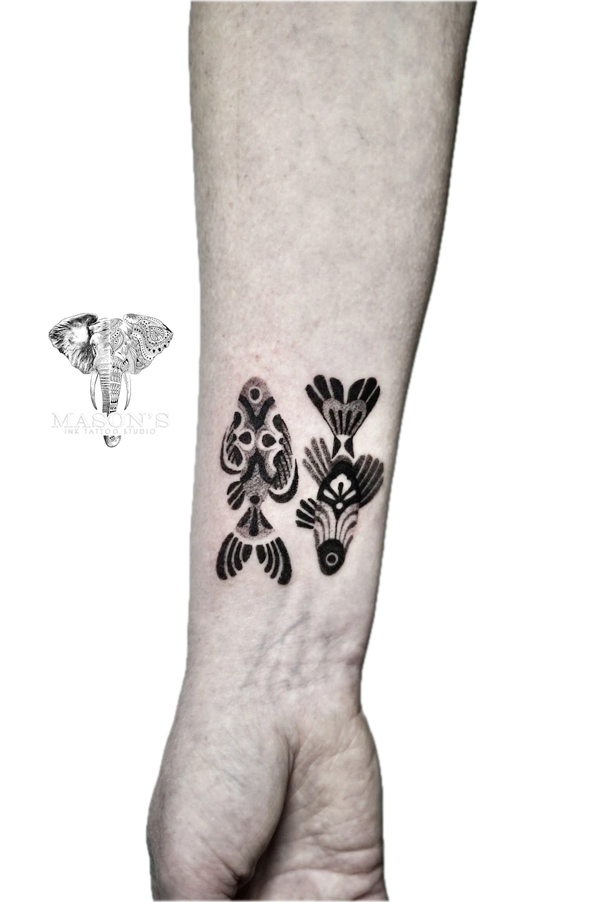 Black Work Ornamental Fish Tattoo Design - Blackwork tattoo by Mason's Ink Tattoo Studio, Bali