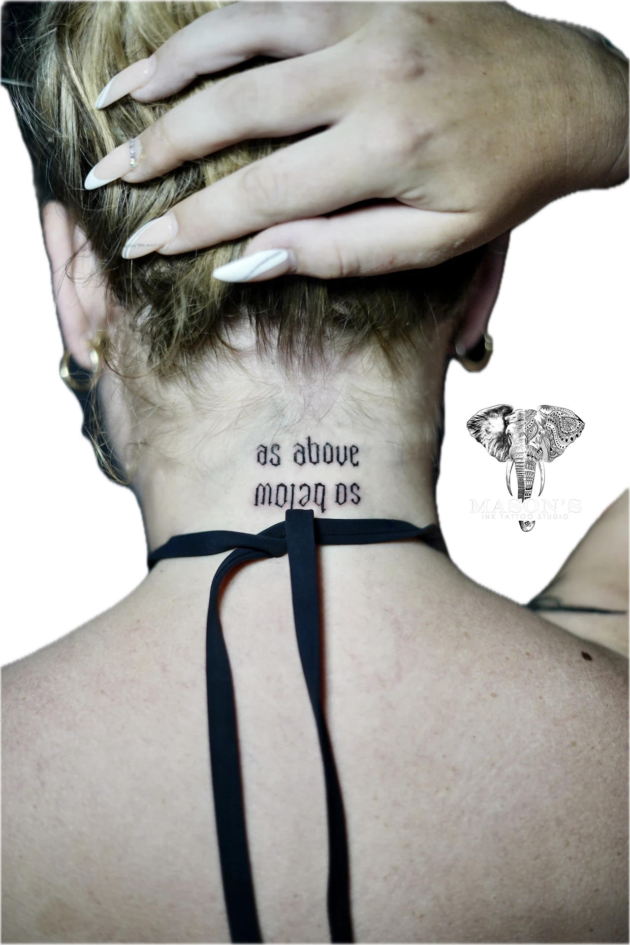 Black Work Tattoo As Above So Below by Mason's Ink Tattoo Studio, Bali