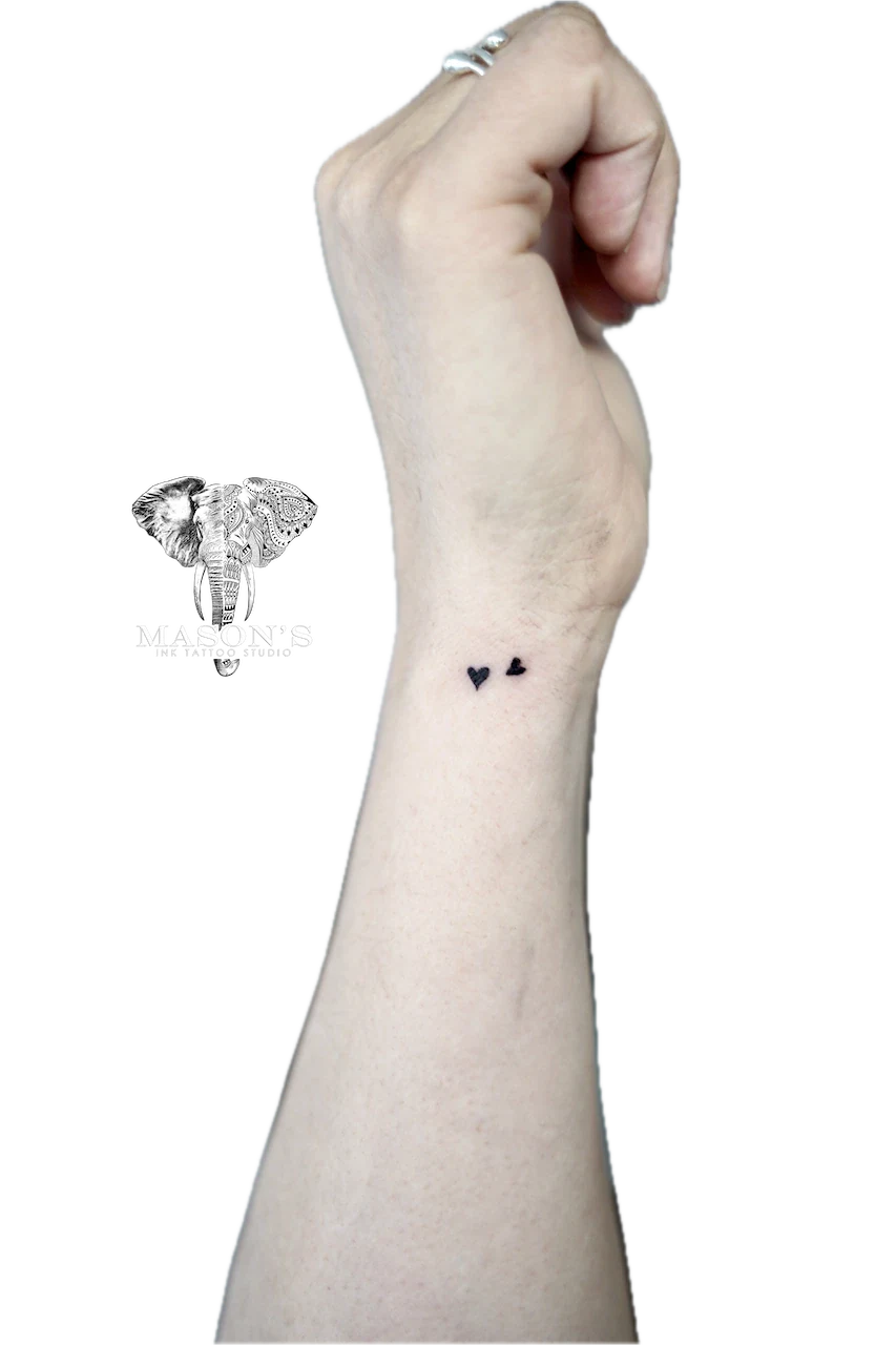 Blackwork Small Love Tattoo Design by Mason's Ink Tattoo Studio, Bali
