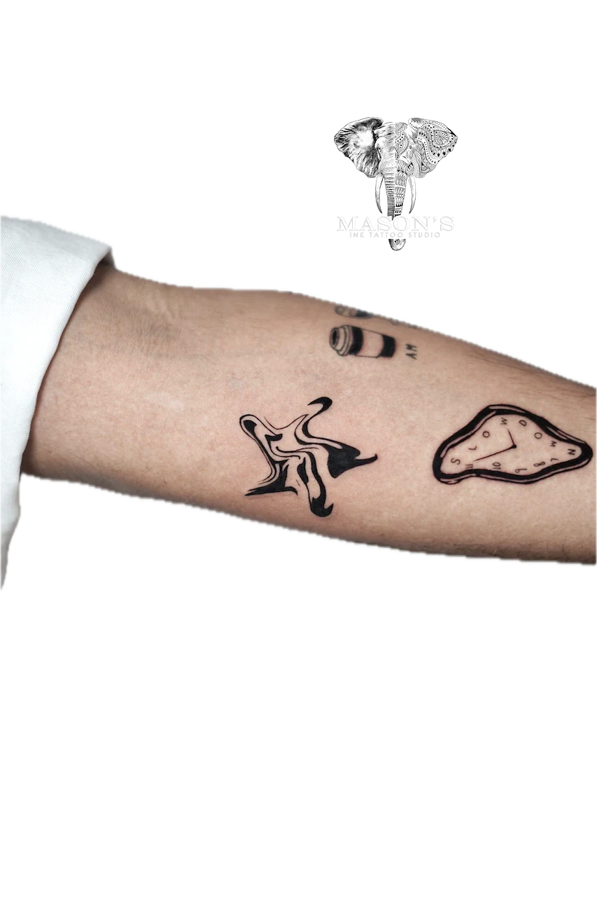 Blackwork Star Tattoo Design by Mason's Ink Tattoo Studio, Bali