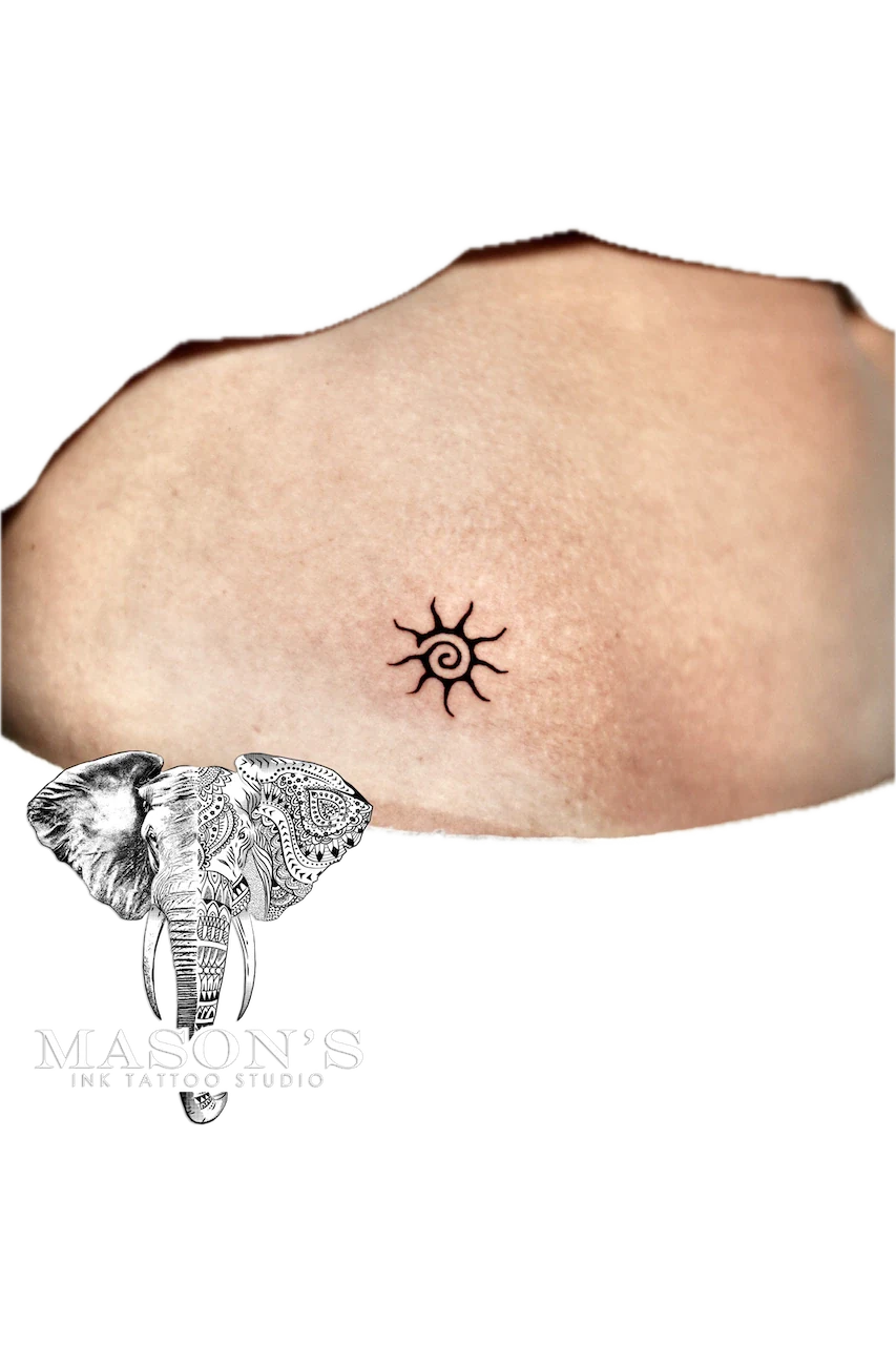 Blackwork Symbol Tattoo by Mason’s Ink - Blackwork tattoo by Mason's Ink Tattoo Studio, Bali