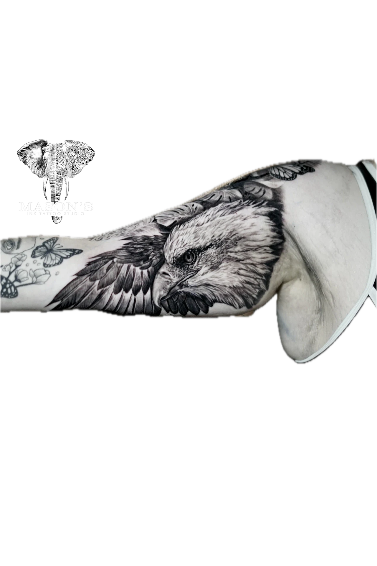 Realism Eagle tattoo by Mason's Ink Tattoo Studio, Bali