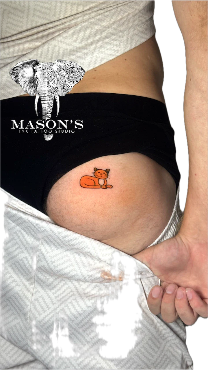 Color Cat Tattoo Design by Mason's Ink Tattoo Studio, Bali