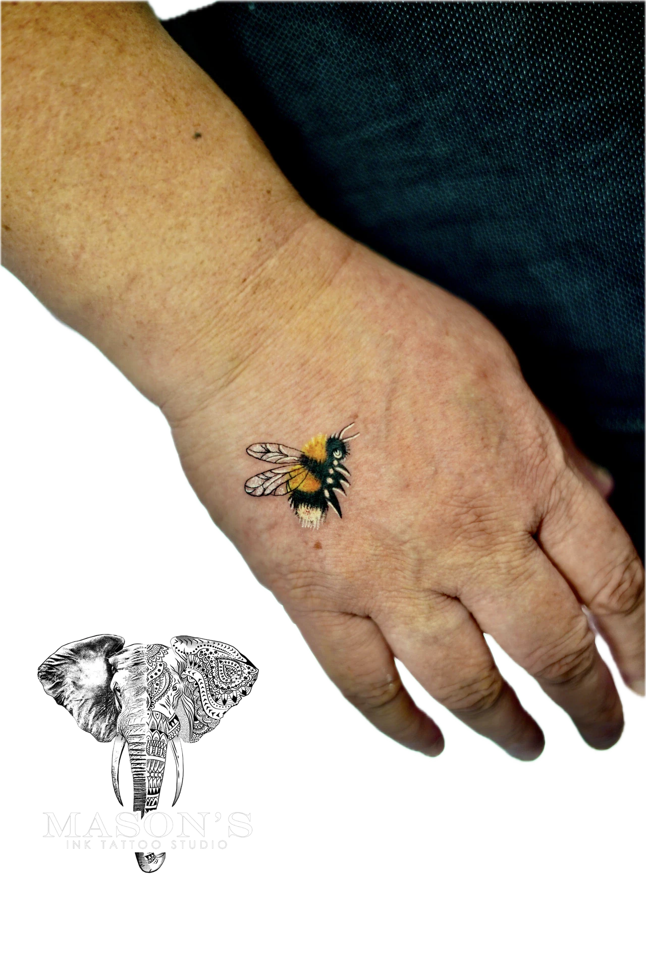 Color Bee Tattoo by Mason's Ink Tattoo Studio, Bali