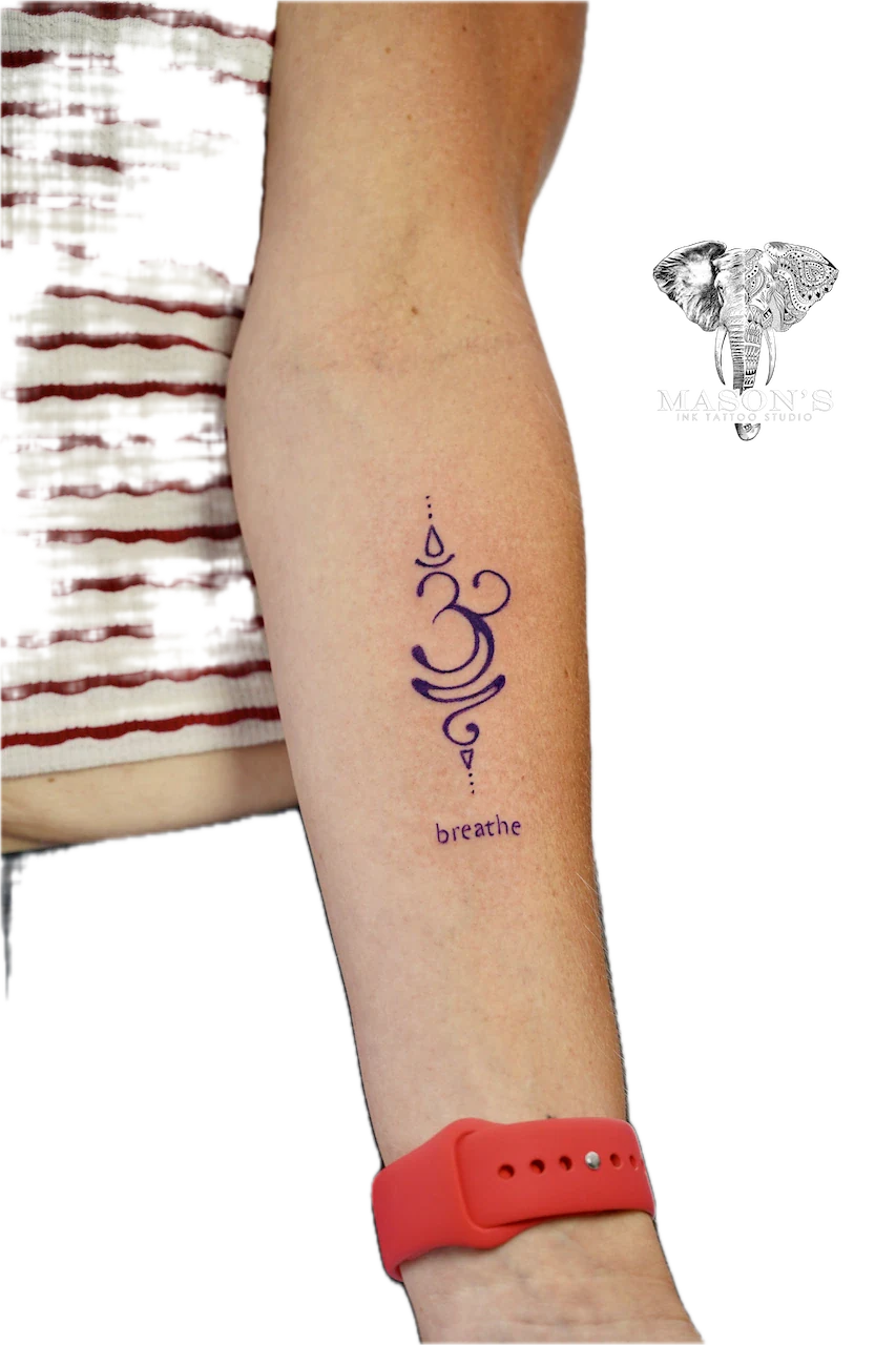 Color Om Symbol Tattoo Design - Colour tattoo by Mason's Ink Tattoo Studio, Bali