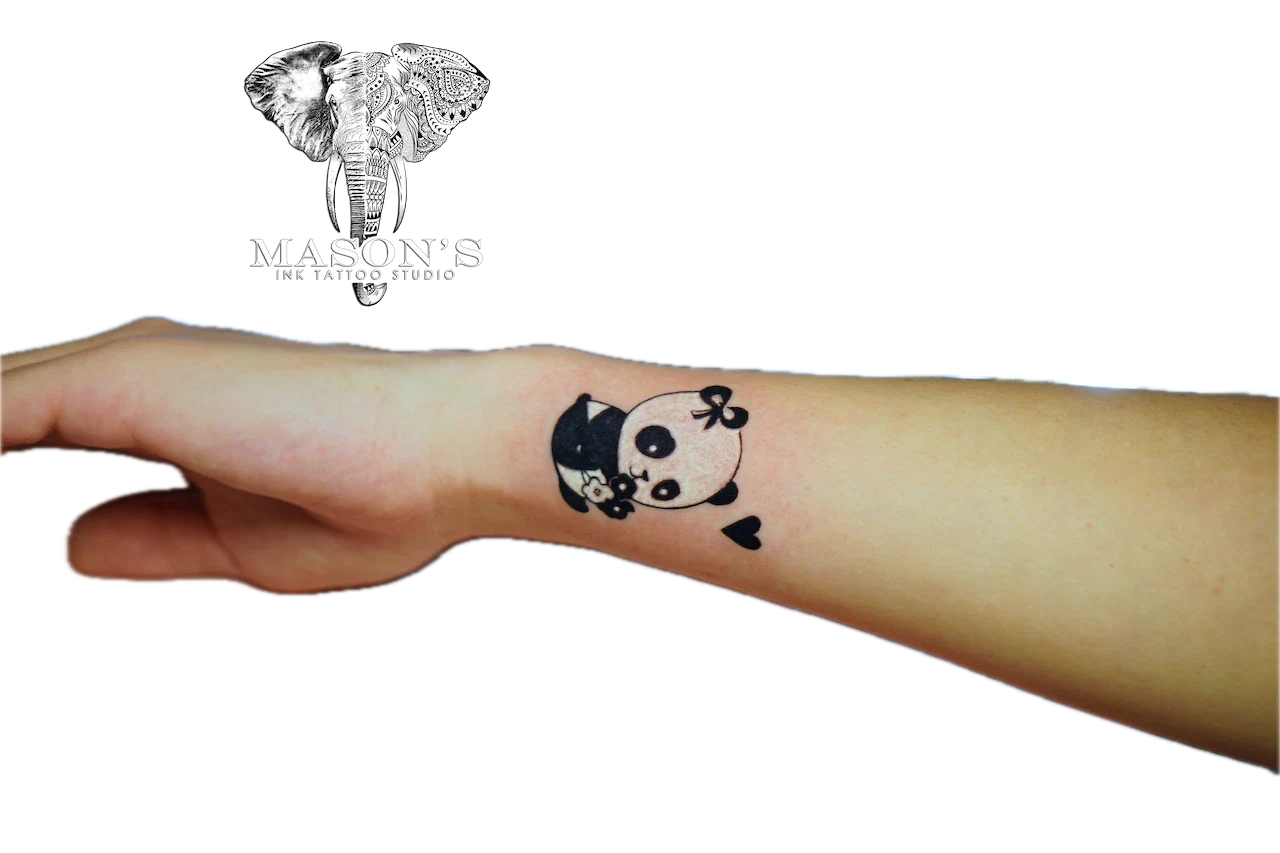 Color Panda Tattoo Design - Colour tattoo by Mason's Ink Tattoo Studio, Bali