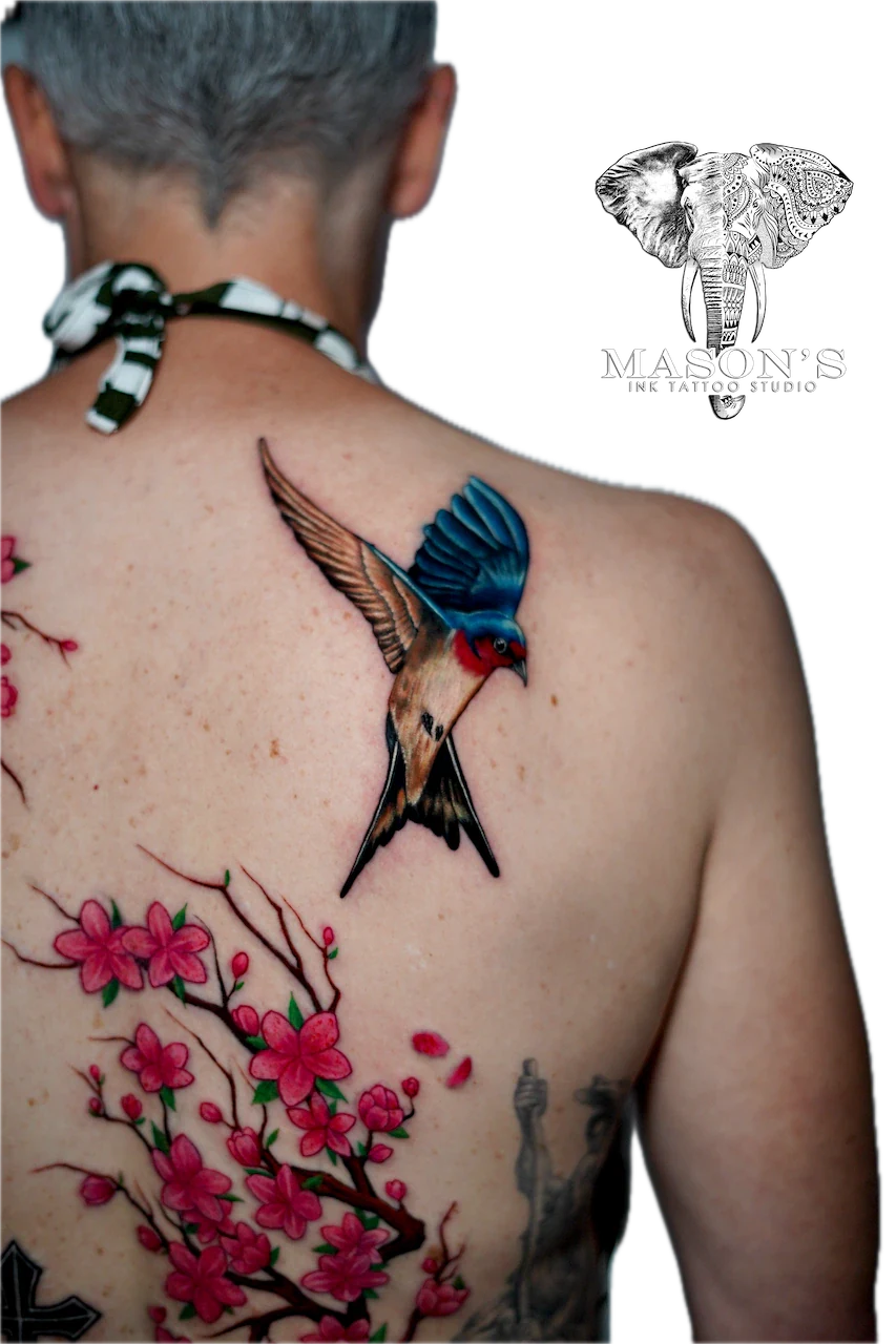 Color Realism Bird Tattoo Design - Colour tattoo by Mason's Ink Tattoo Studio, Bali