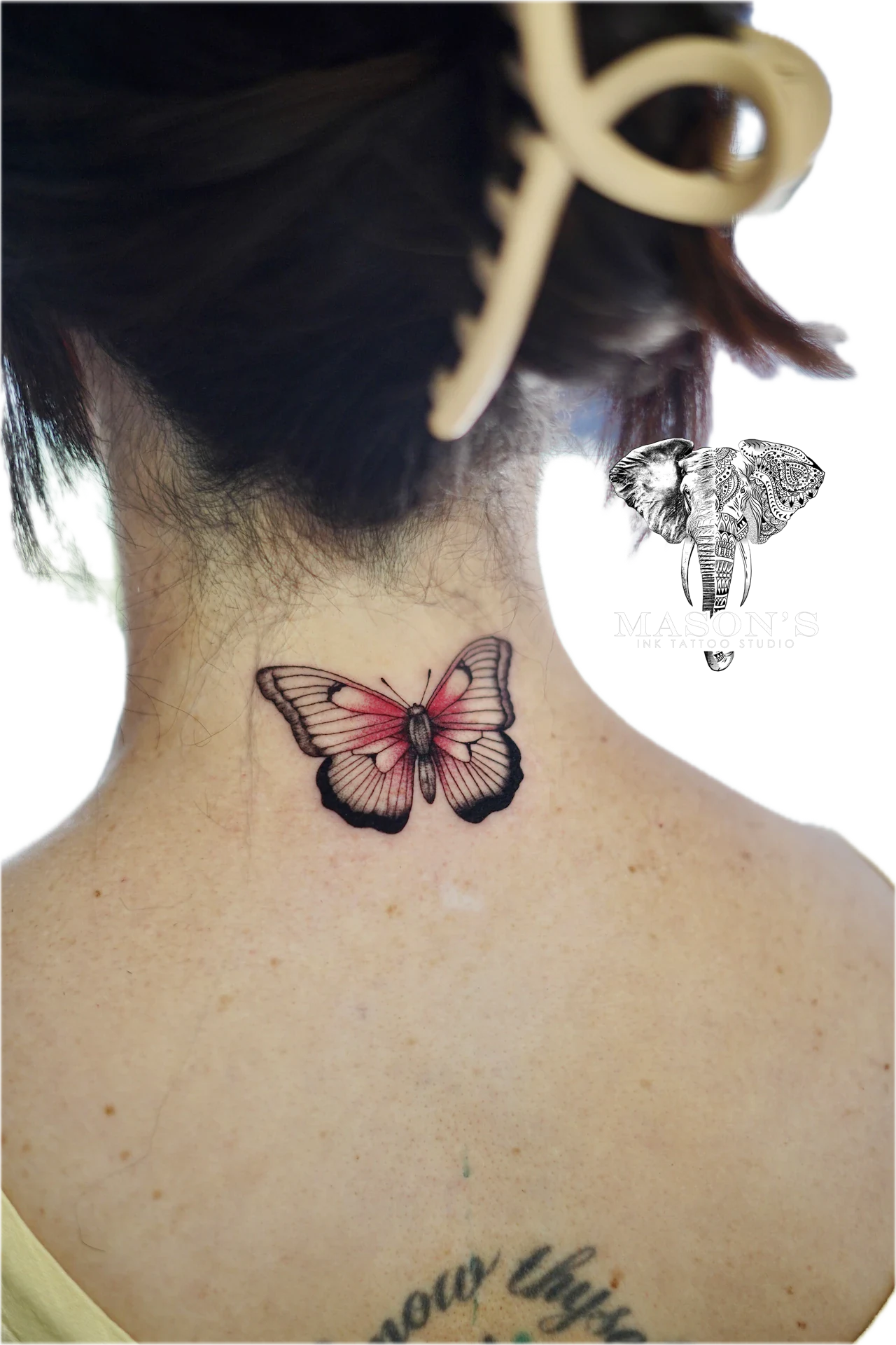 Color Butterfly tattoo by Mason's Ink Tattoo Studio, Bali