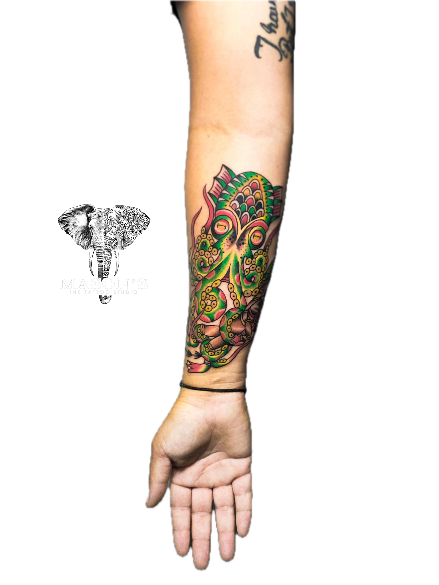 Color Octopus tattoo by Mason's Ink Tattoo Studio, Bali