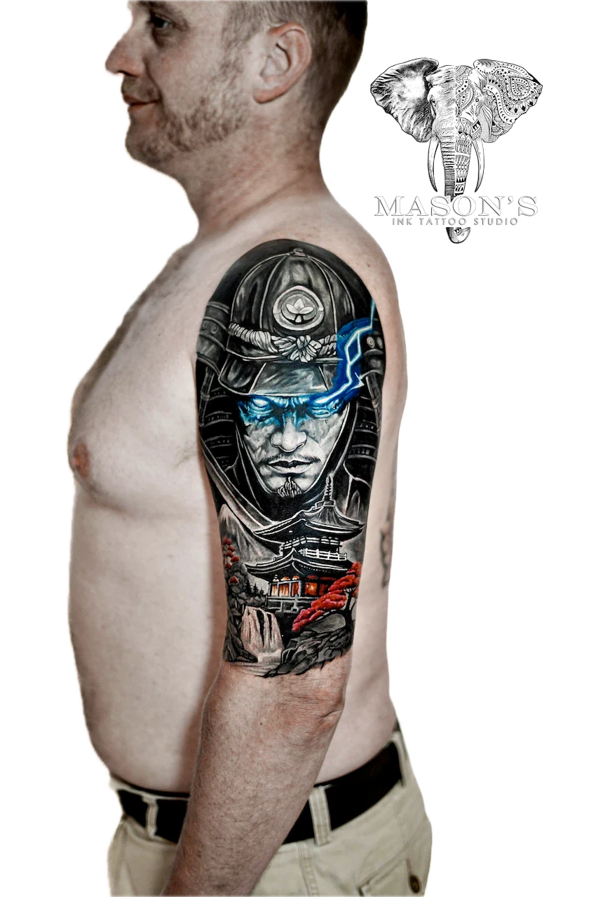 Japanese Cover Up Tattoo Before Design - Cover Ups tattoo by Mason's Ink Tattoo Studio, Bali