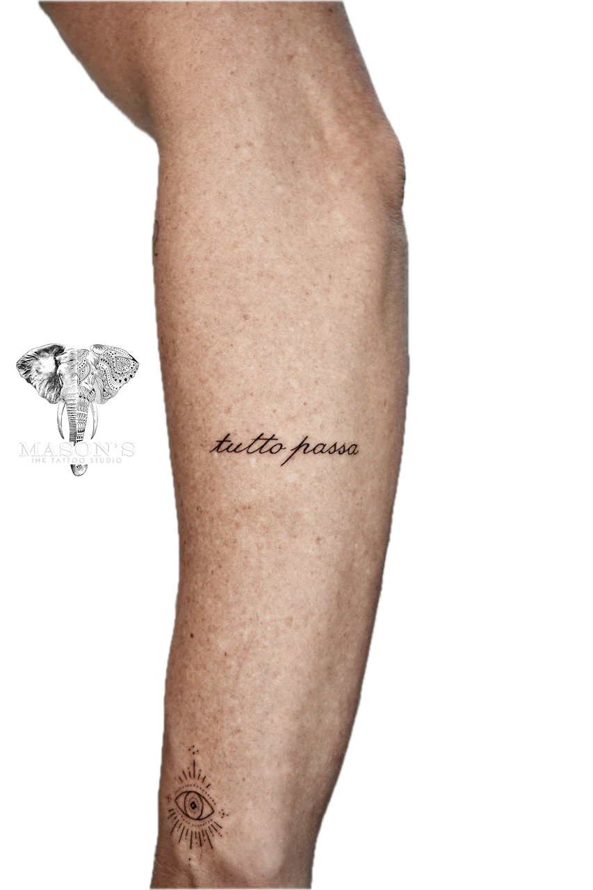 Elegant Fine Line Script Tattoo Design - Fineline tattoo by Mason's Ink Tattoo Studio, Bali