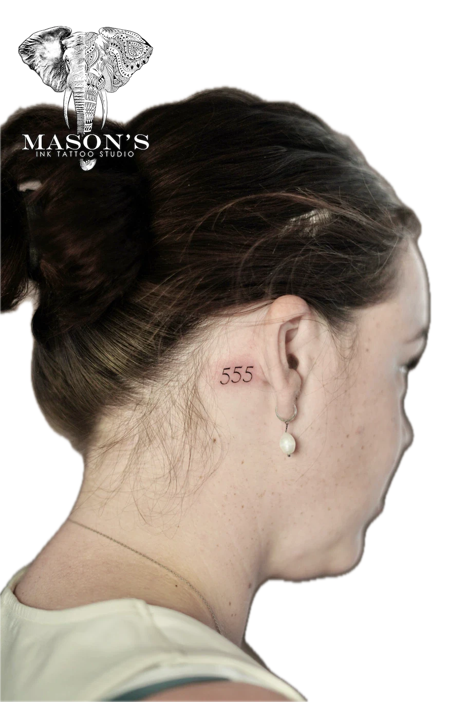 Fine Line 555 Number Tattoo Design - Fineline tattoo by Mason's Ink Tattoo Studio, Bali
