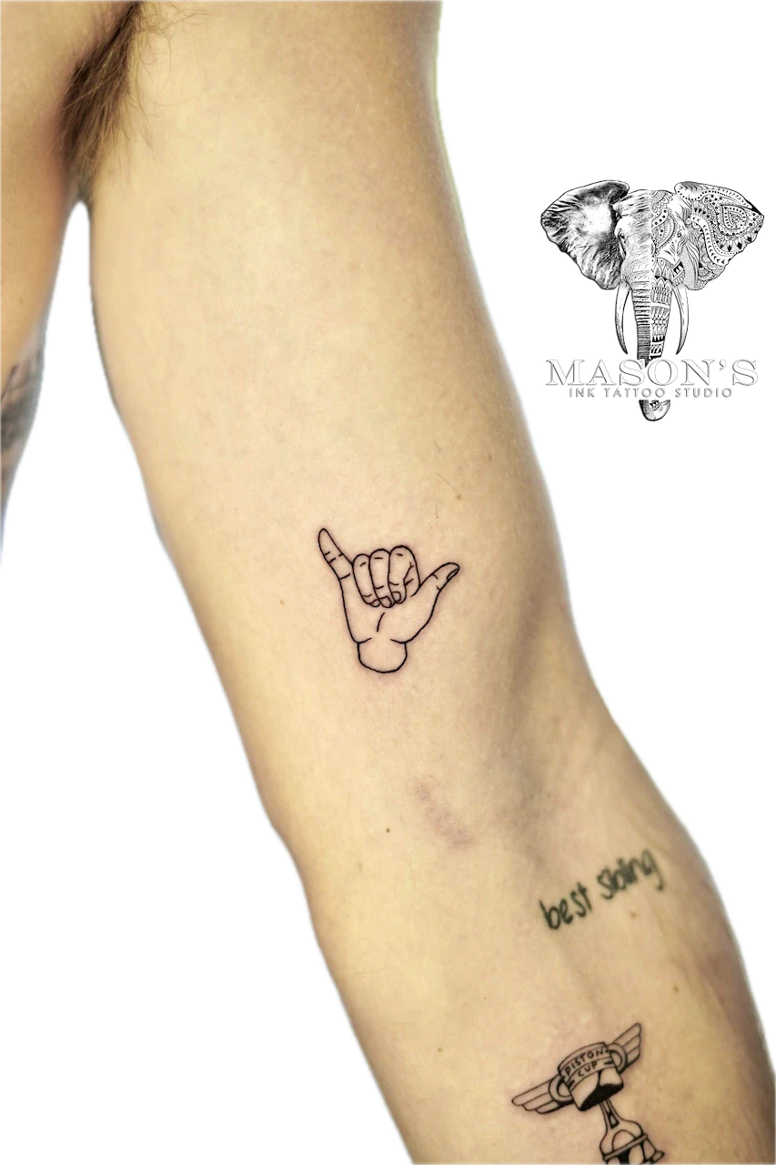 Fine Line Hand Tattoo Design - Fineline tattoo by Mason's Ink Tattoo Studio, Bali