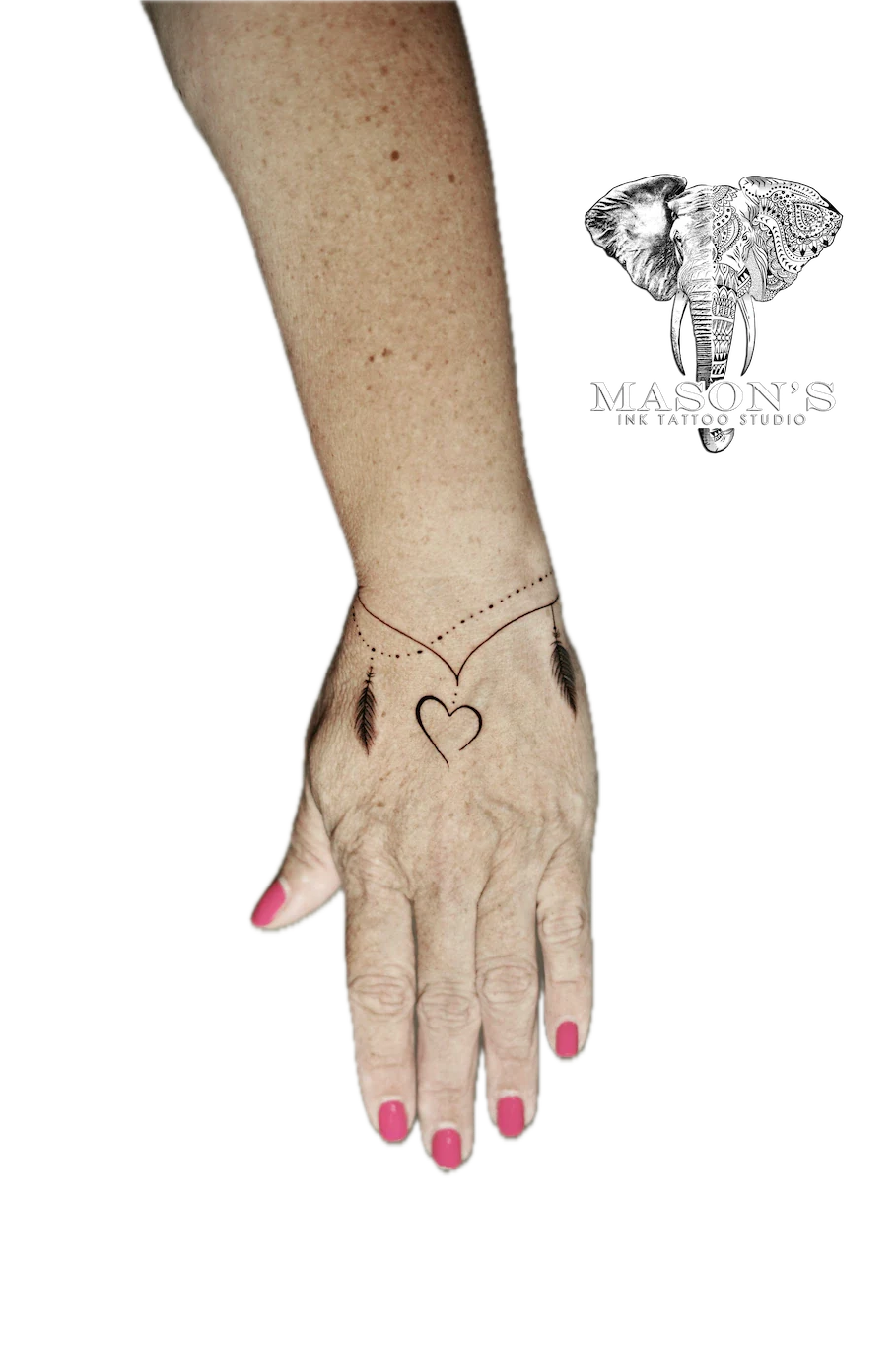Fine Line Love Bracelet Tattoo Design - Fineline tattoo by Mason's Ink Tattoo Studio, Bali