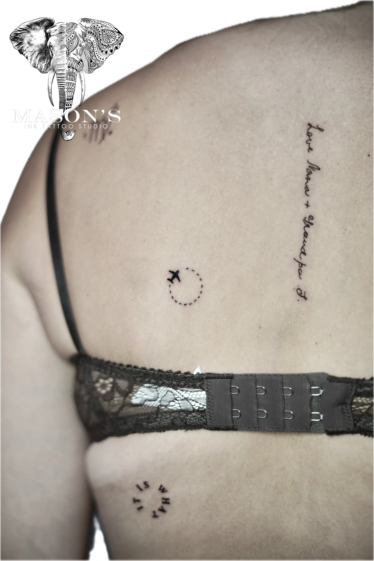Fine Line Love Letter tattoo by Mason's Ink Tattoo Studio, Bali
