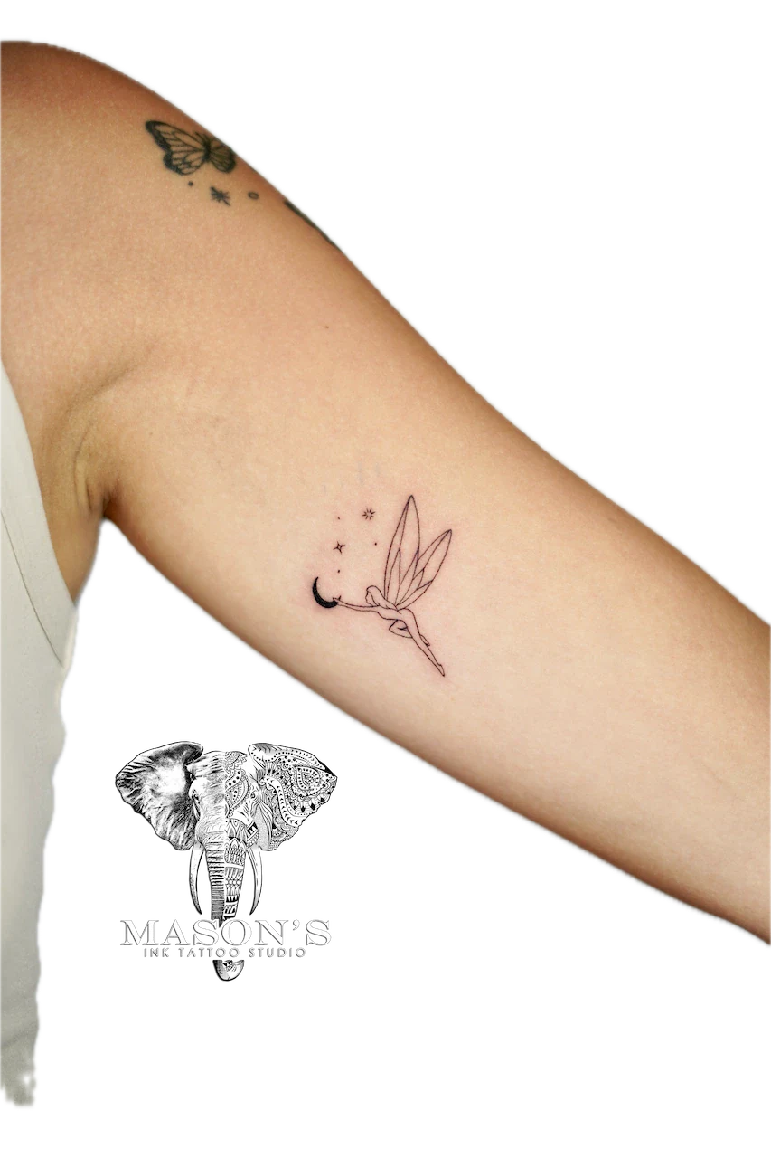 Fine Line Pretty Tattoo Design - Fineline tattoo by Mason's Ink Tattoo Studio, Bali