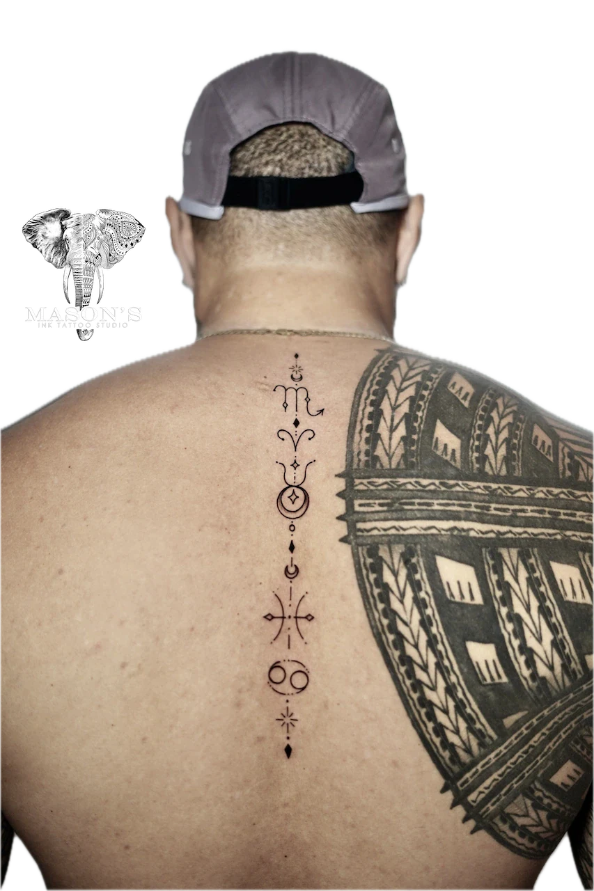 Fine Line Symbol Tattoo - Fineline tattoo by Mason's Ink Tattoo Studio, Bali