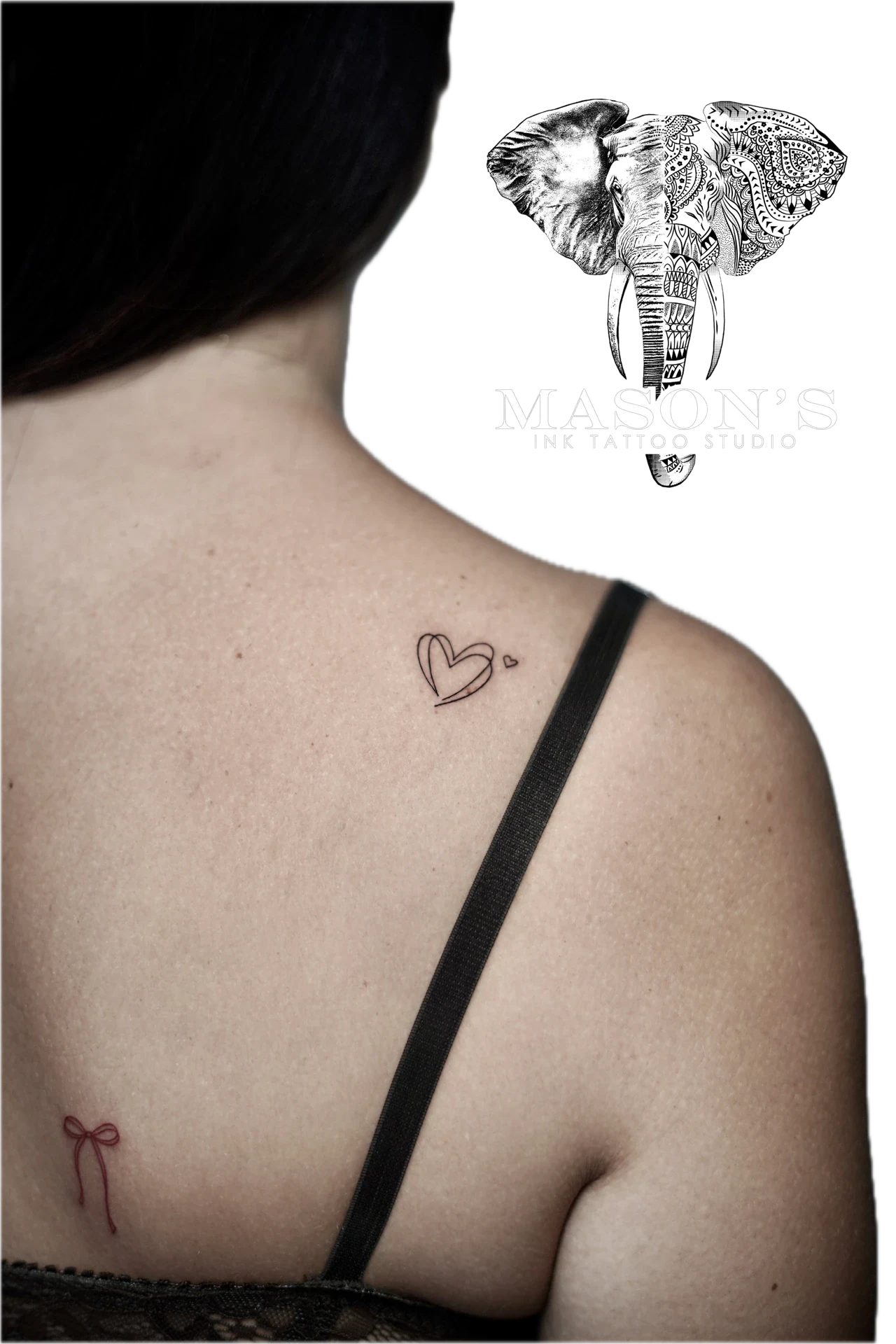 Fine Line Hearth Tattoo by Mason's Ink Tattoo Studio, Bali