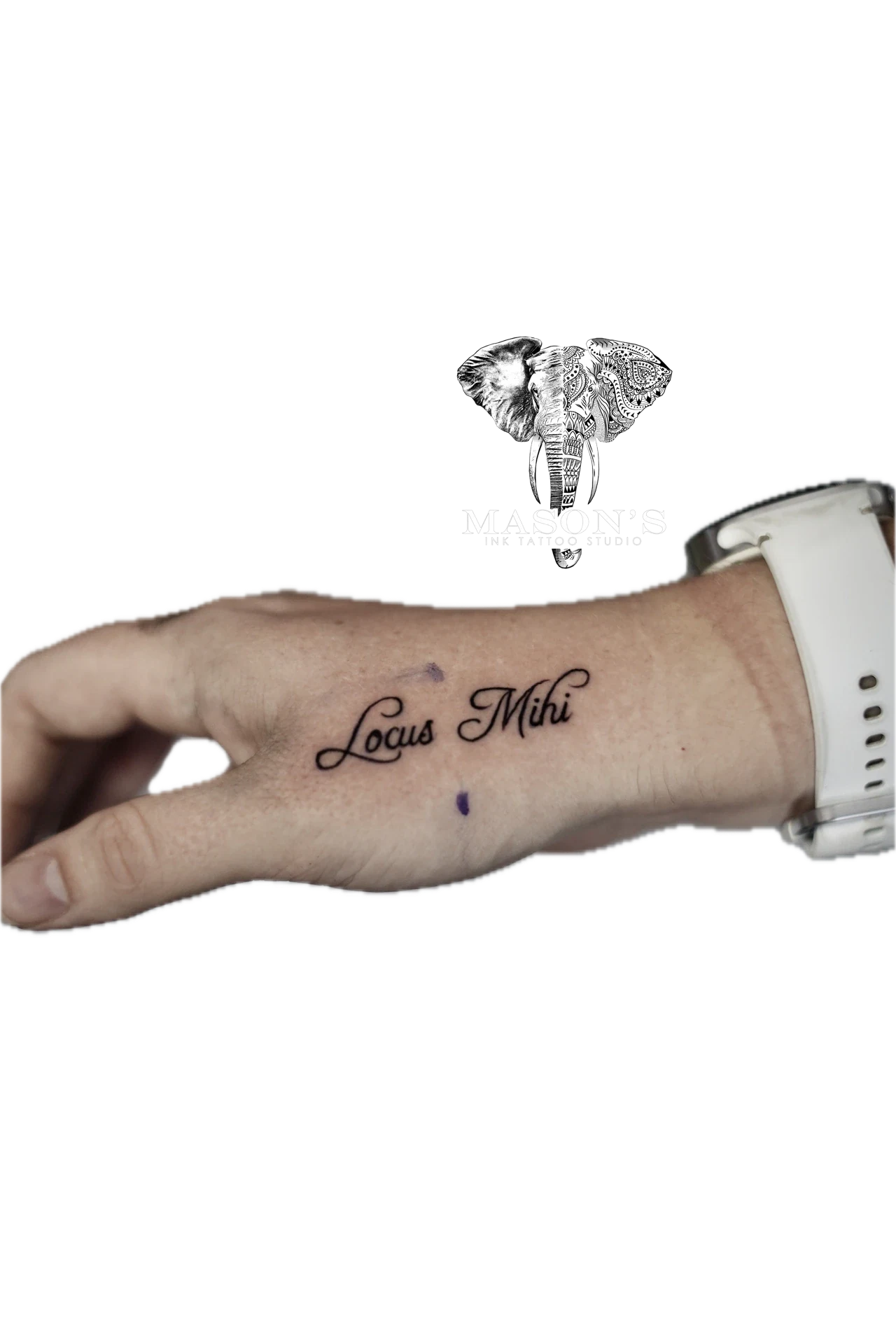 Fine Line Locus Mihi Tattoo by Mason's Ink Tattoo Studio, Bali