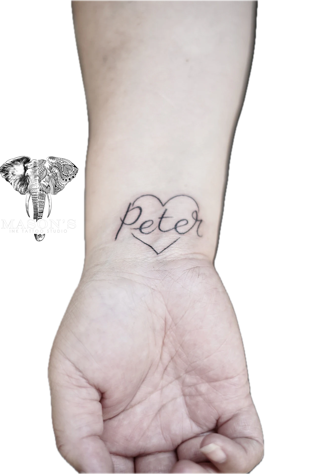 Fine Line Love Peter Tattoo by Mason's Ink Tattoo Studio, Bali