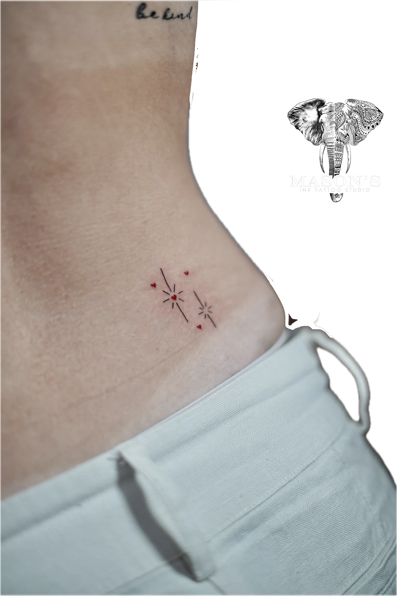 Fine Line Stars Love tattoo by Mason's Ink Tattoo Studio, Bali