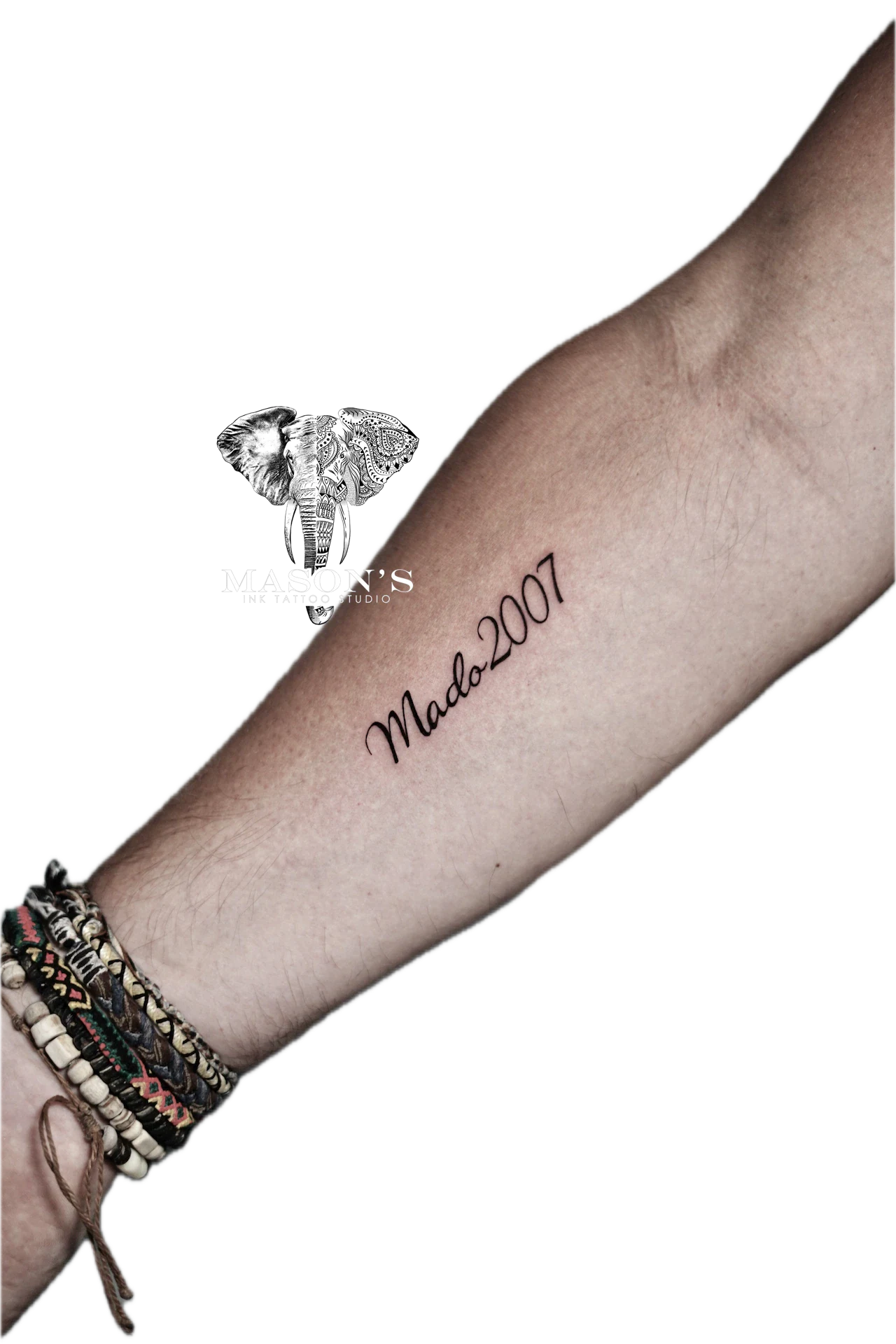 Script Fine Line Tattoo by Mason's Ink Tattoo Studio, Bali