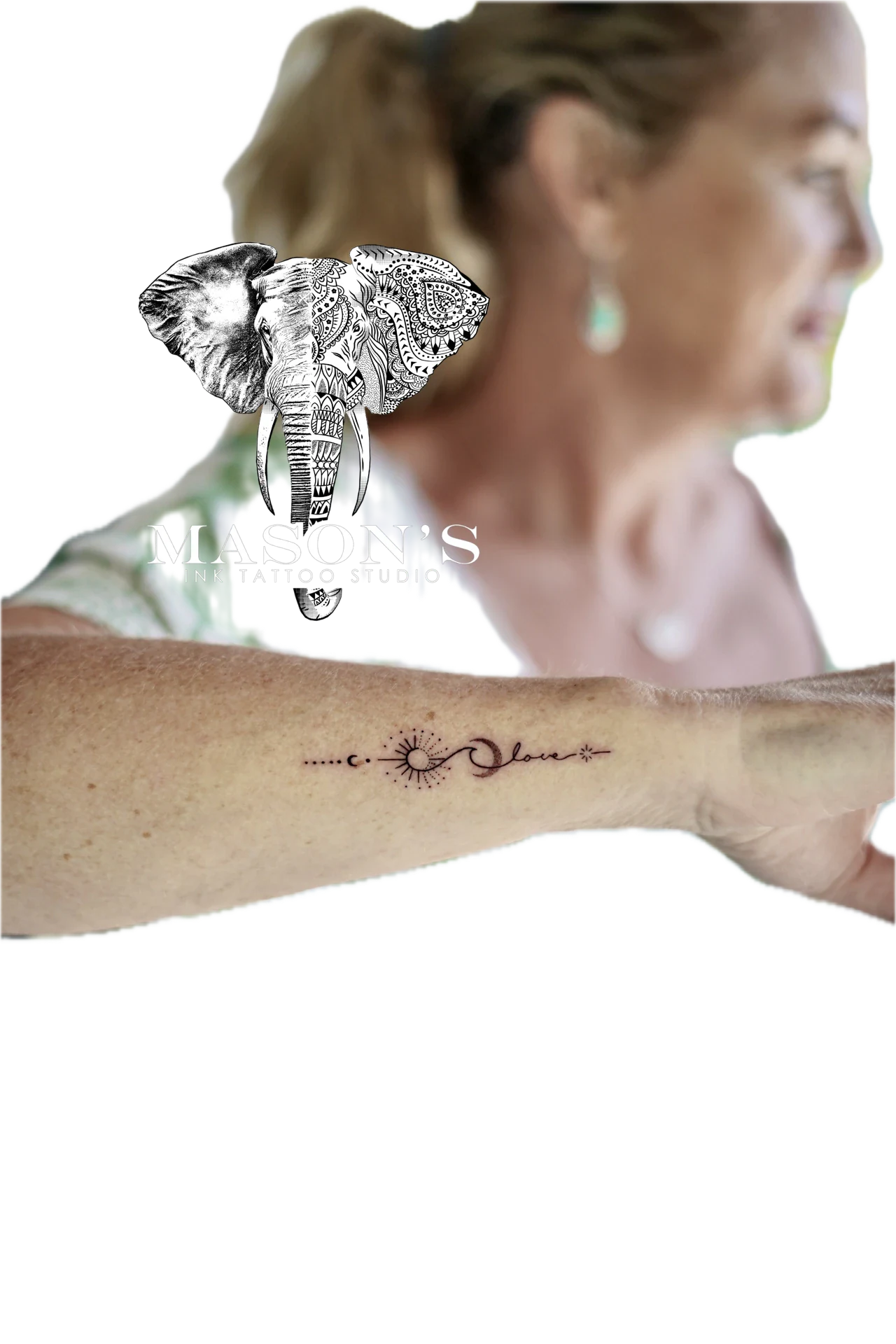 Fine Line Love tattoo by Mason's Ink Tattoo Studio, Bali