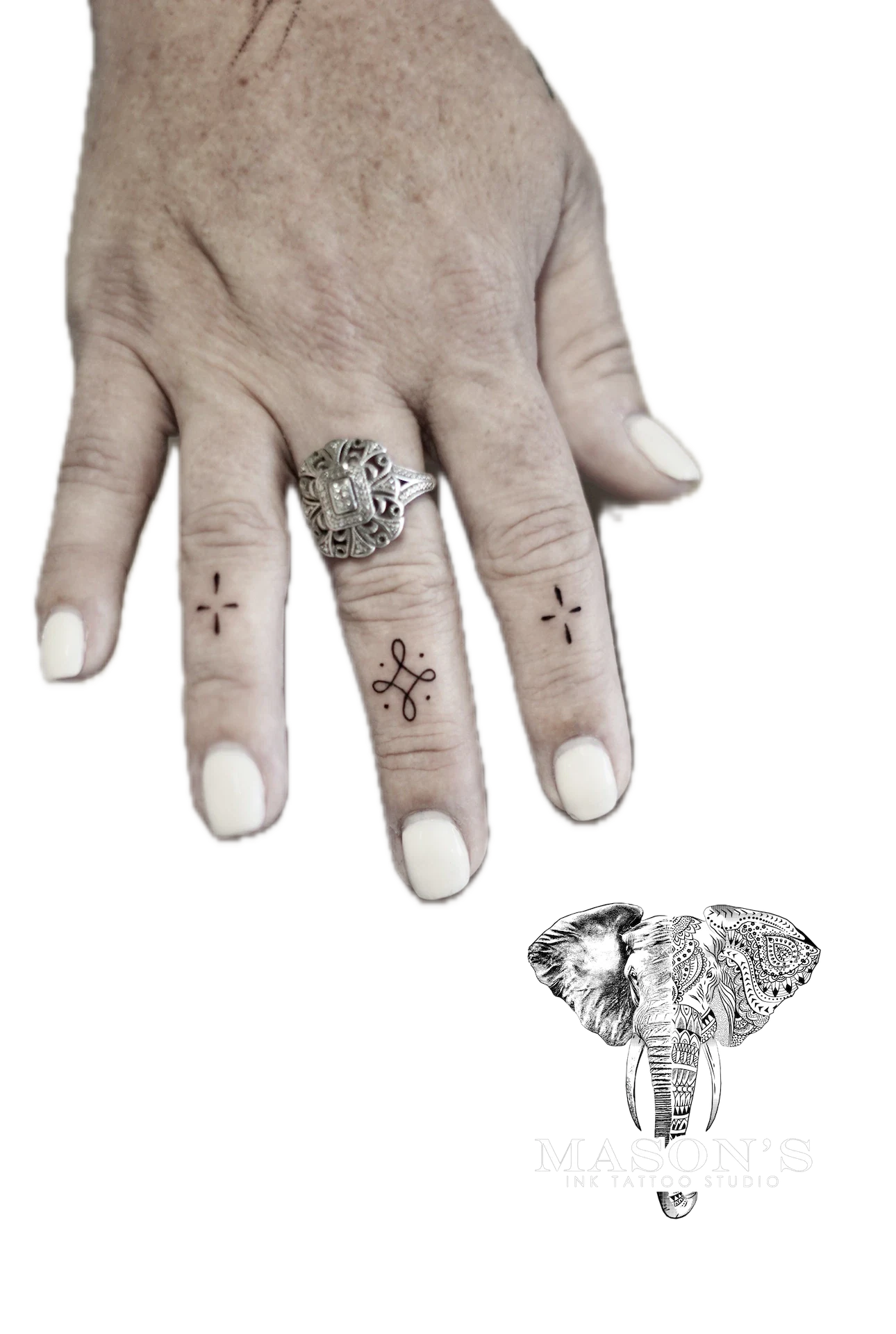 Fine Line Finger tattoo by Mason's Ink Tattoo Studio, Bali