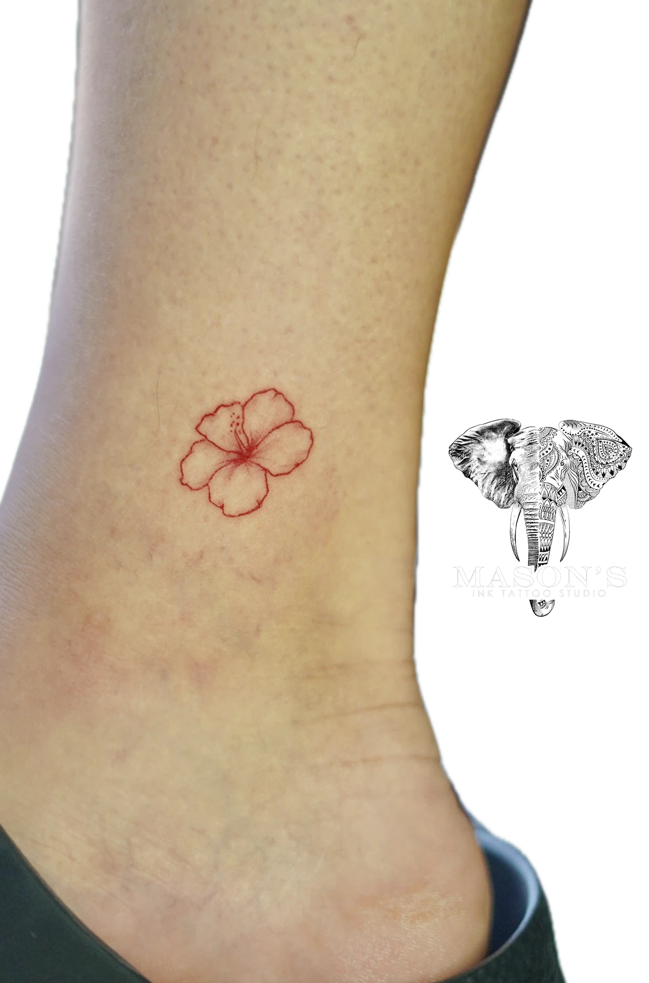 Floral Flower tattoo by Mason's Ink Tattoo Studio, Bali