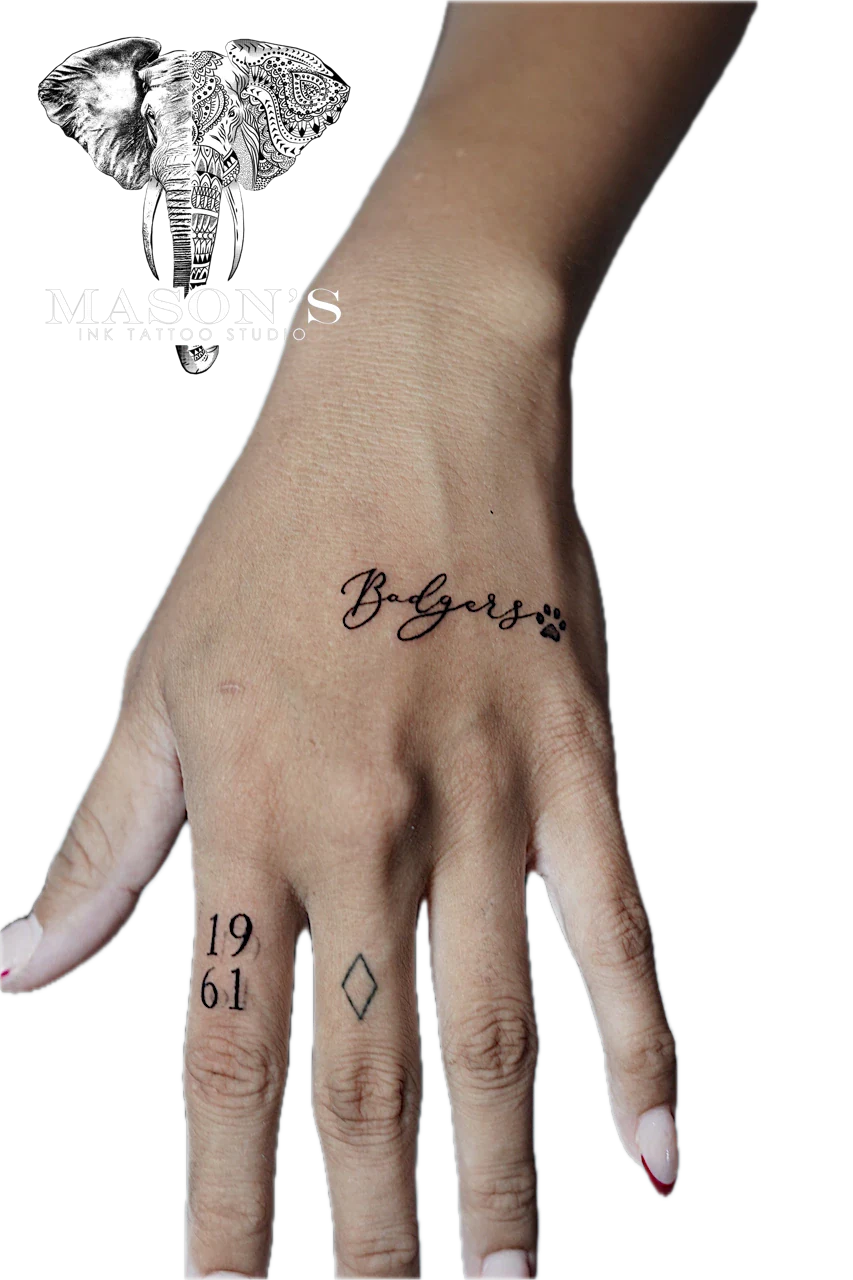 Fine Line Script Fine Line Tattoo Style Script by Mason's Ink Tattoo Studio, Bali