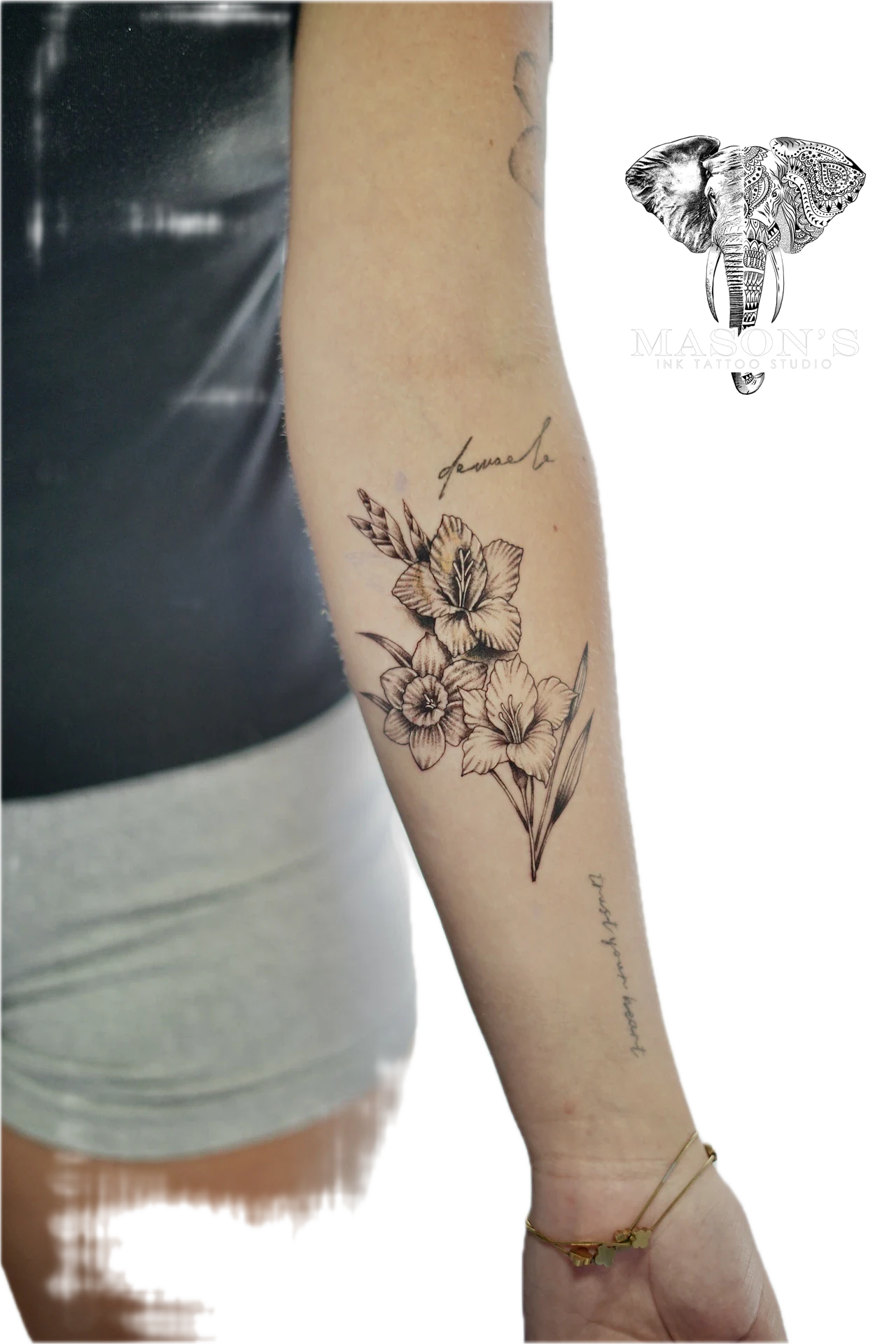 Flowers Tattoo by Mason's Ink Tattoo Studio, Bali