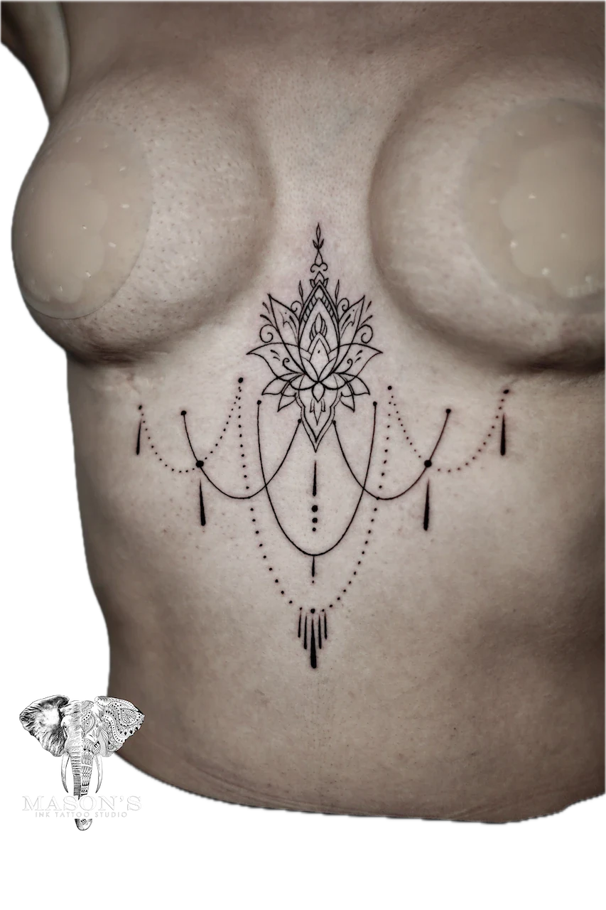 Geometric Ornamental Tattoo - Geometric tattoo by Mason's Ink Tattoo Studio, Bali