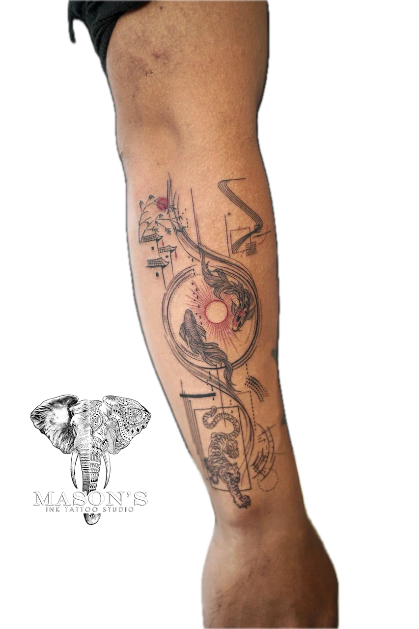Japanese Concept Tattoo Design - Japanese tattoo by Mason's Ink Tattoo Studio, Bali