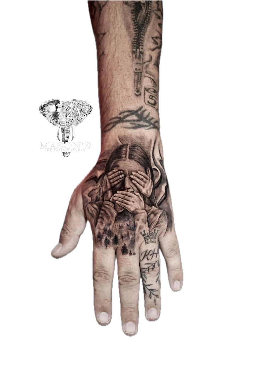 Realism Woman Tattoo Design - Japanese tattoo by Mason's Ink Tattoo Studio, Bali