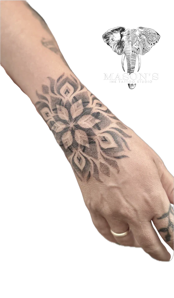 Mandala Tattoo Design by Mason's Ink Tattoo Studio, Bali