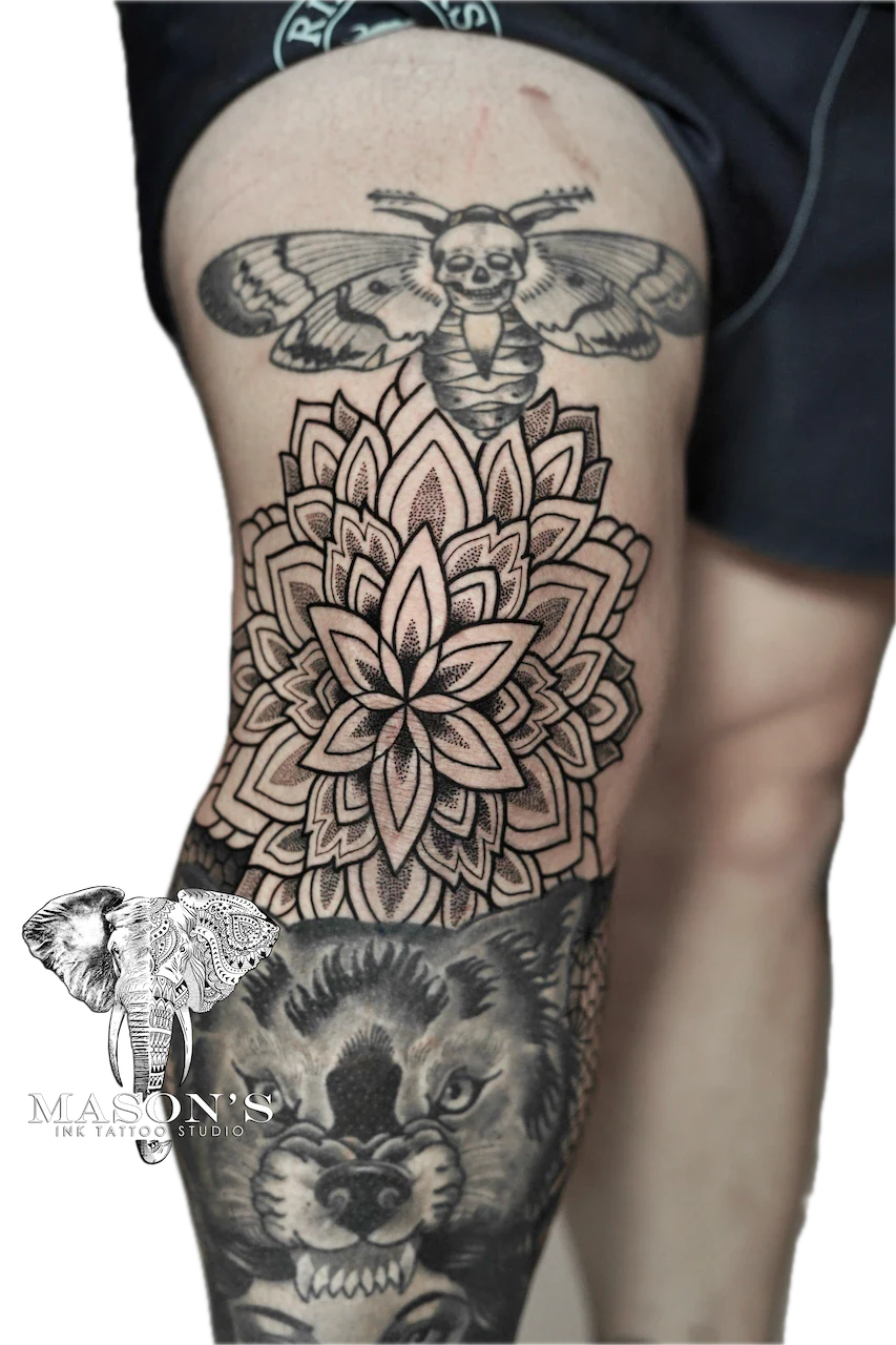 Sacred Mandala Tattoo Design - Mandala tattoo by Mason's Ink Tattoo Studio, Bali