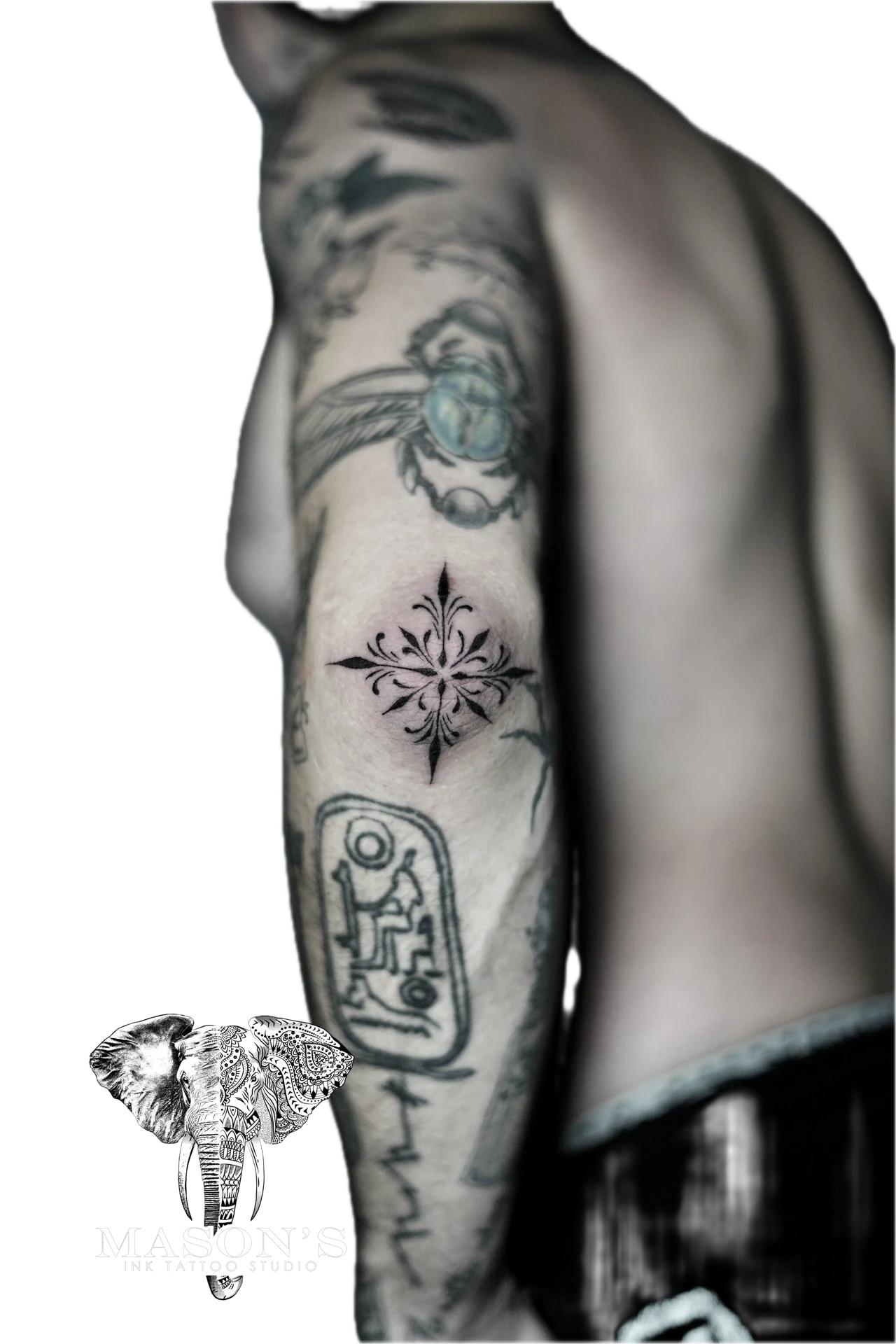 Ornamental Tattoo Line Work by Mason's Ink Tattoo Studio, Bali