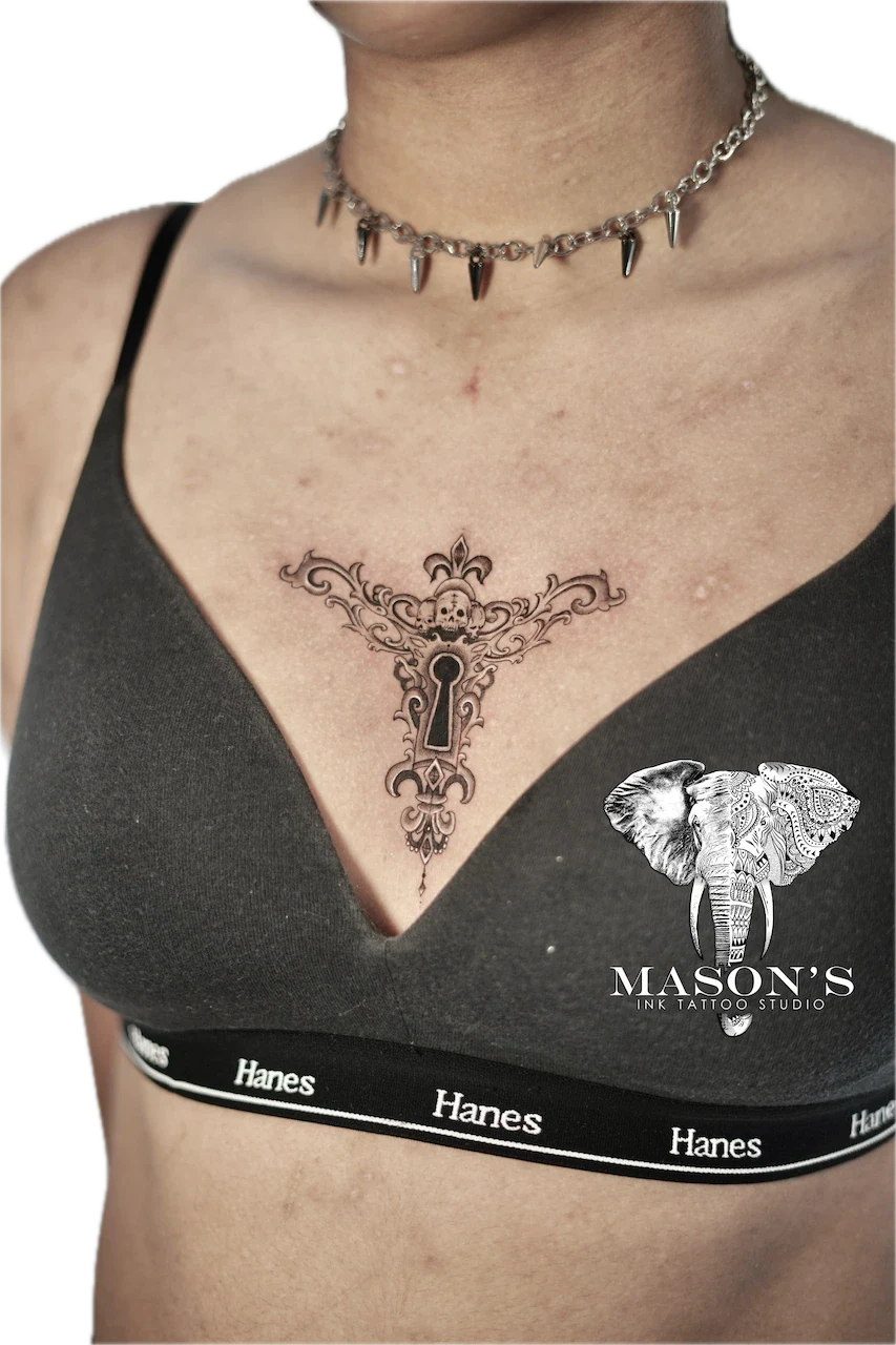 Ornamental Key Tattoo Design - Ornamental tattoo by Mason's Ink Tattoo Studio, Bali