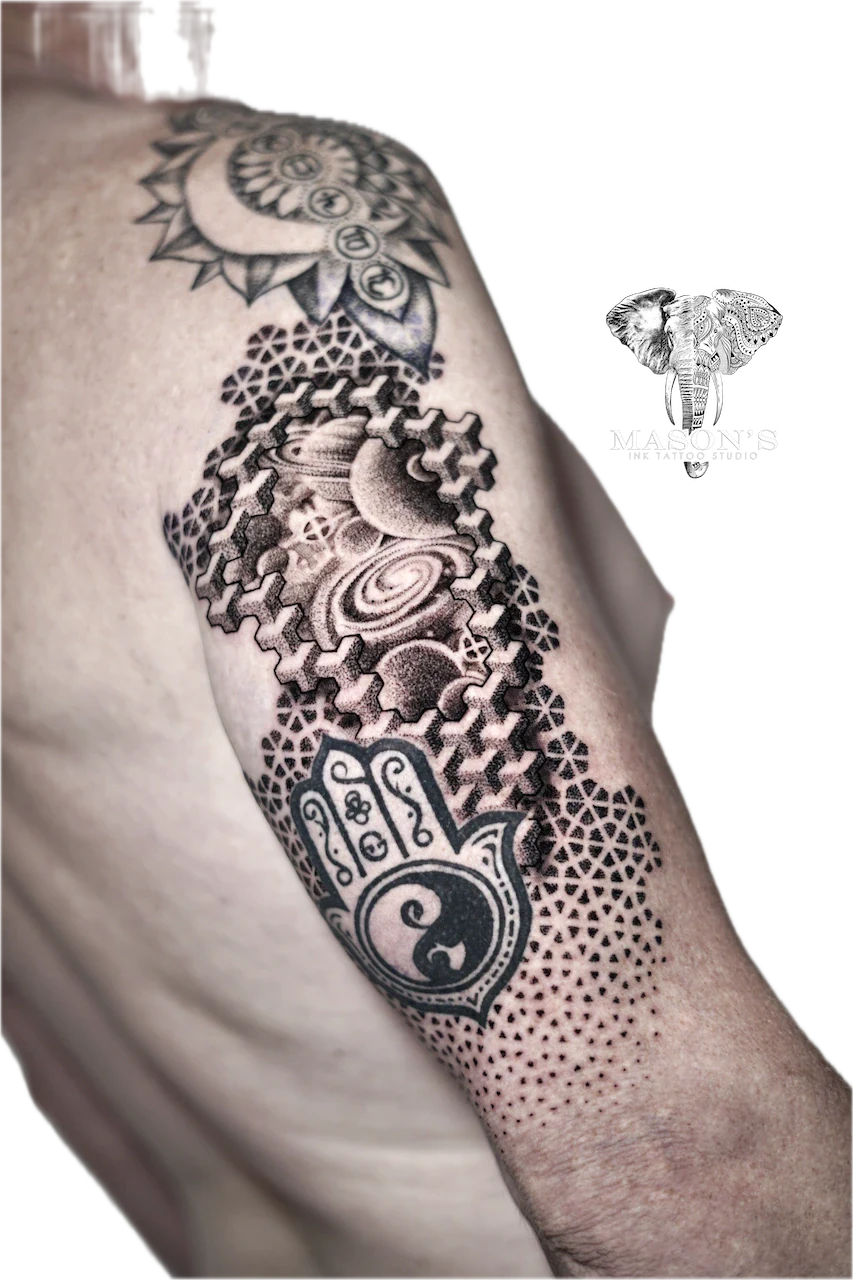 Realism Ornamental Tattoo Design by Mason's Ink Tattoo Studio, Bali
